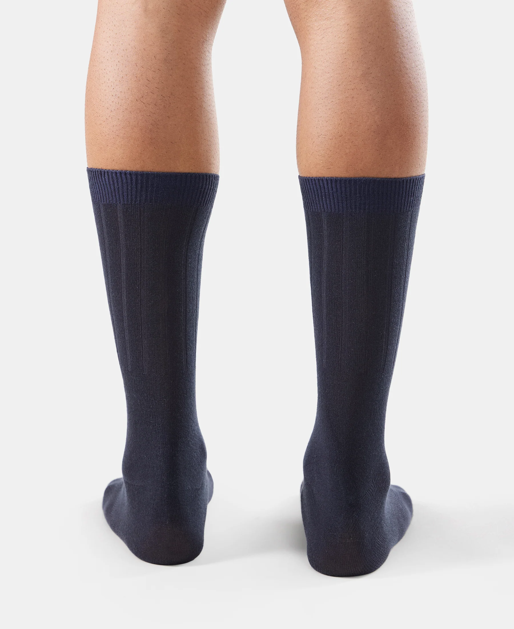Blended Modal Stretch Crew Length Thermal Socks With StayFresh Treatment - Navy - Image 6