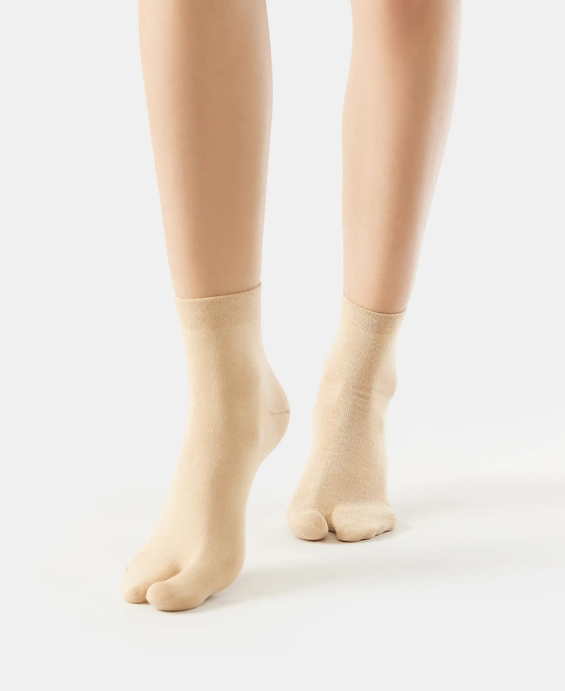 Compact Cotton Stretch Toe Socks with StayFresh Treatment - Skin (Pack of 2) - Image 4