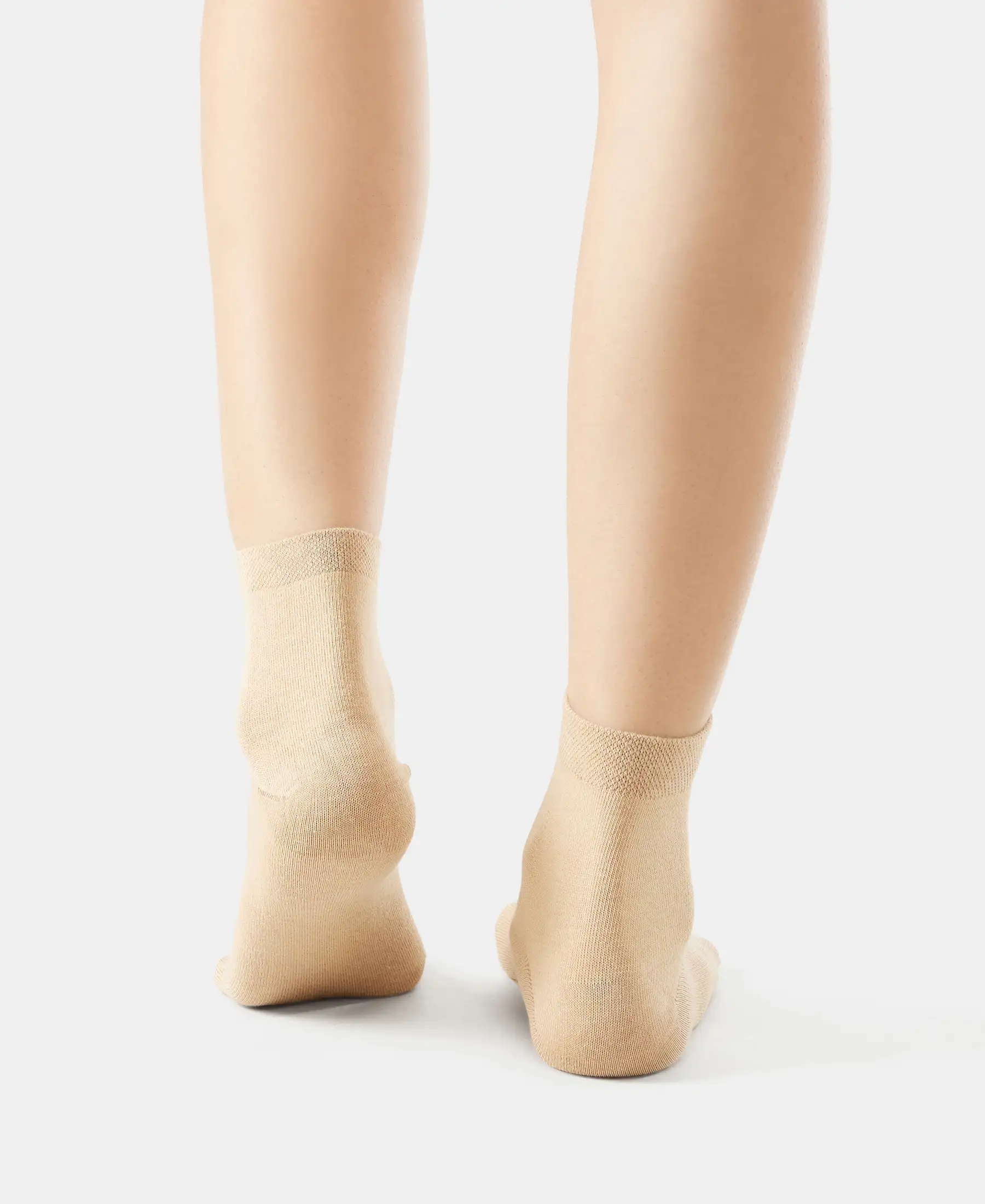 Compact Cotton Stretch Toe Socks with StayFresh Treatment - Skin (Pack of 2) - Image 6