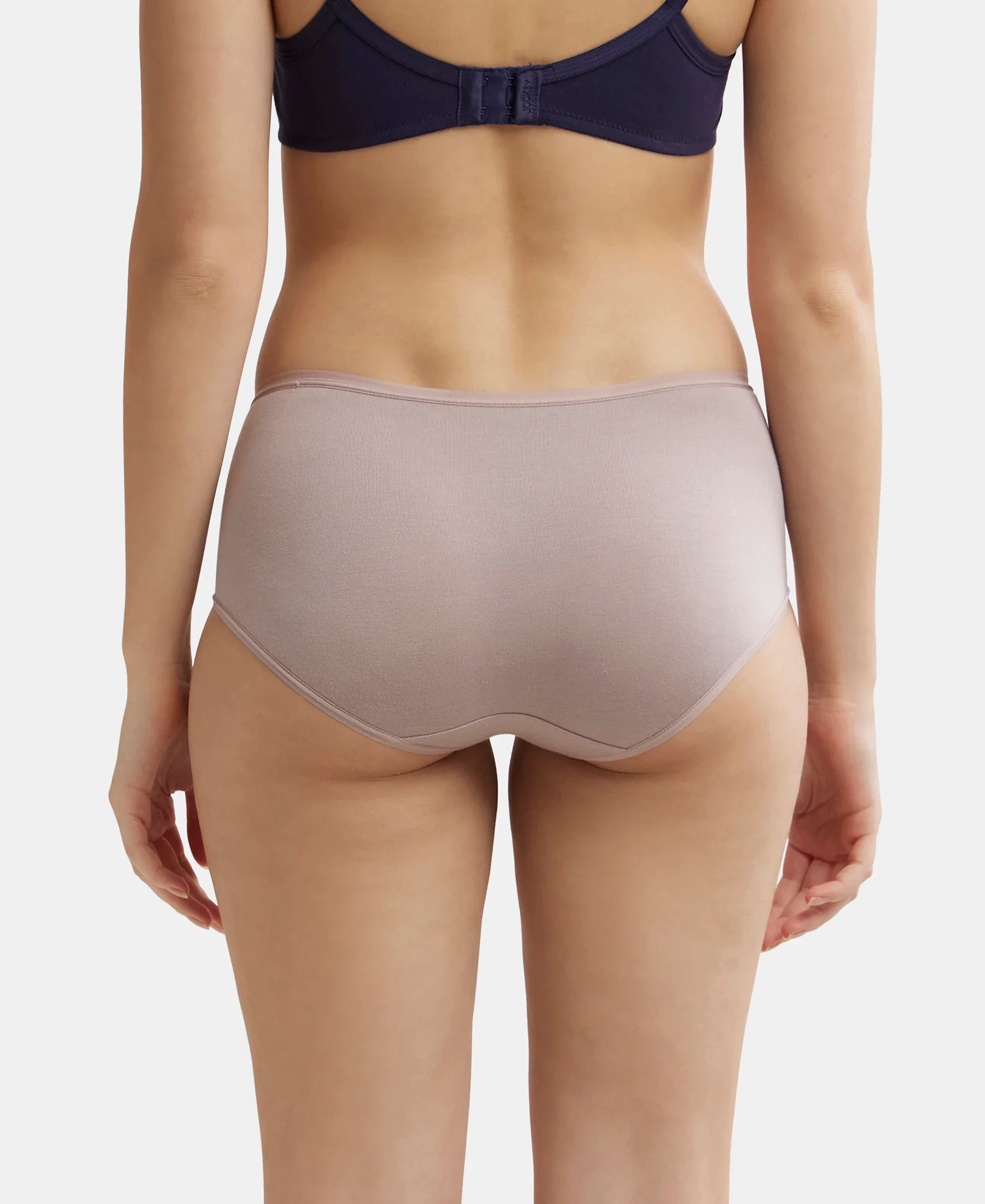 Full Coverage Micro Modal Elastane Stretch Full Brief With Exposed Waistband and StayFresh Treatment  - Mocha - Image 3