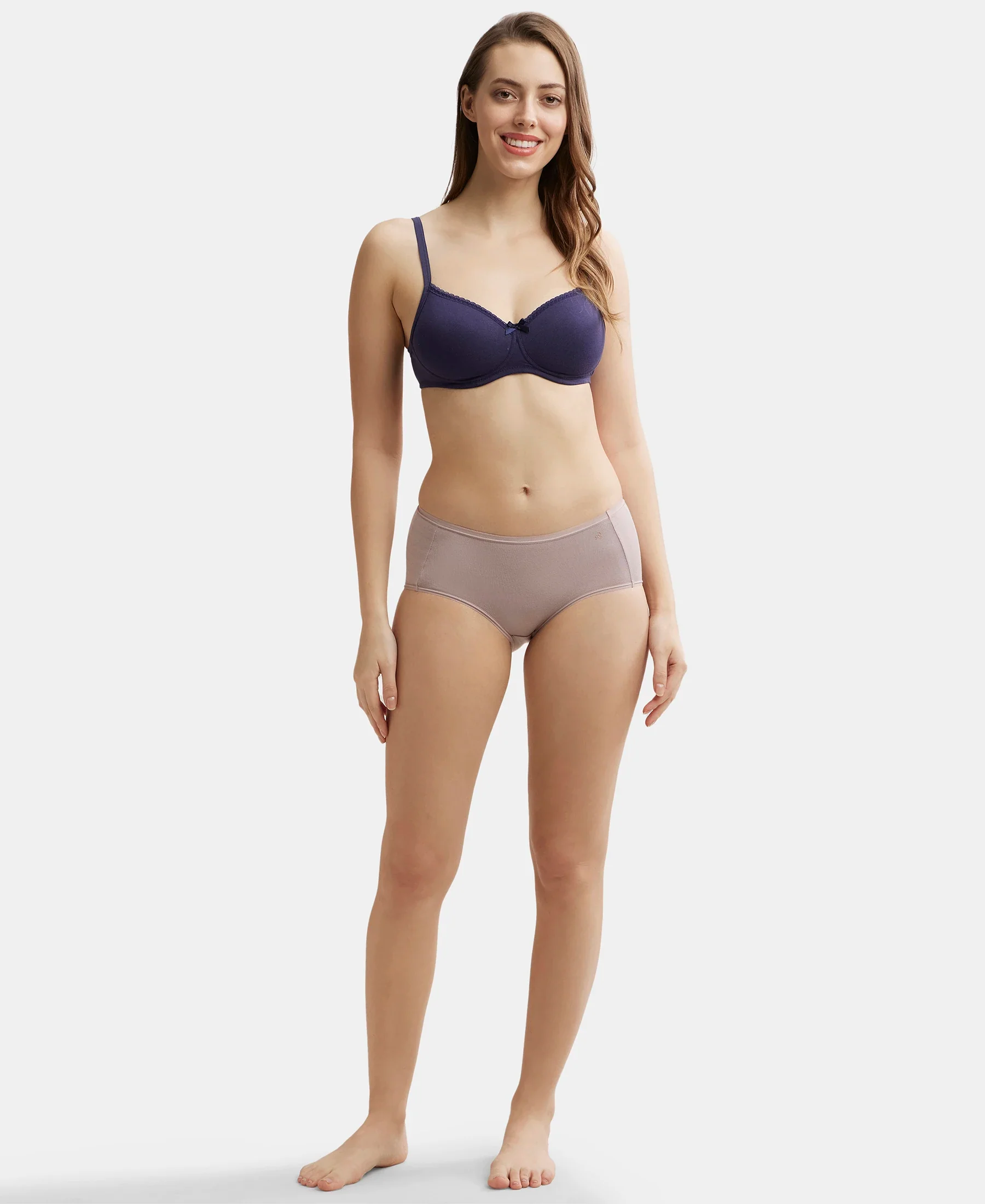 Full Coverage Micro Modal Elastane Stretch Full Brief With Exposed Waistband and StayFresh Treatment  - Mocha - Image 4
