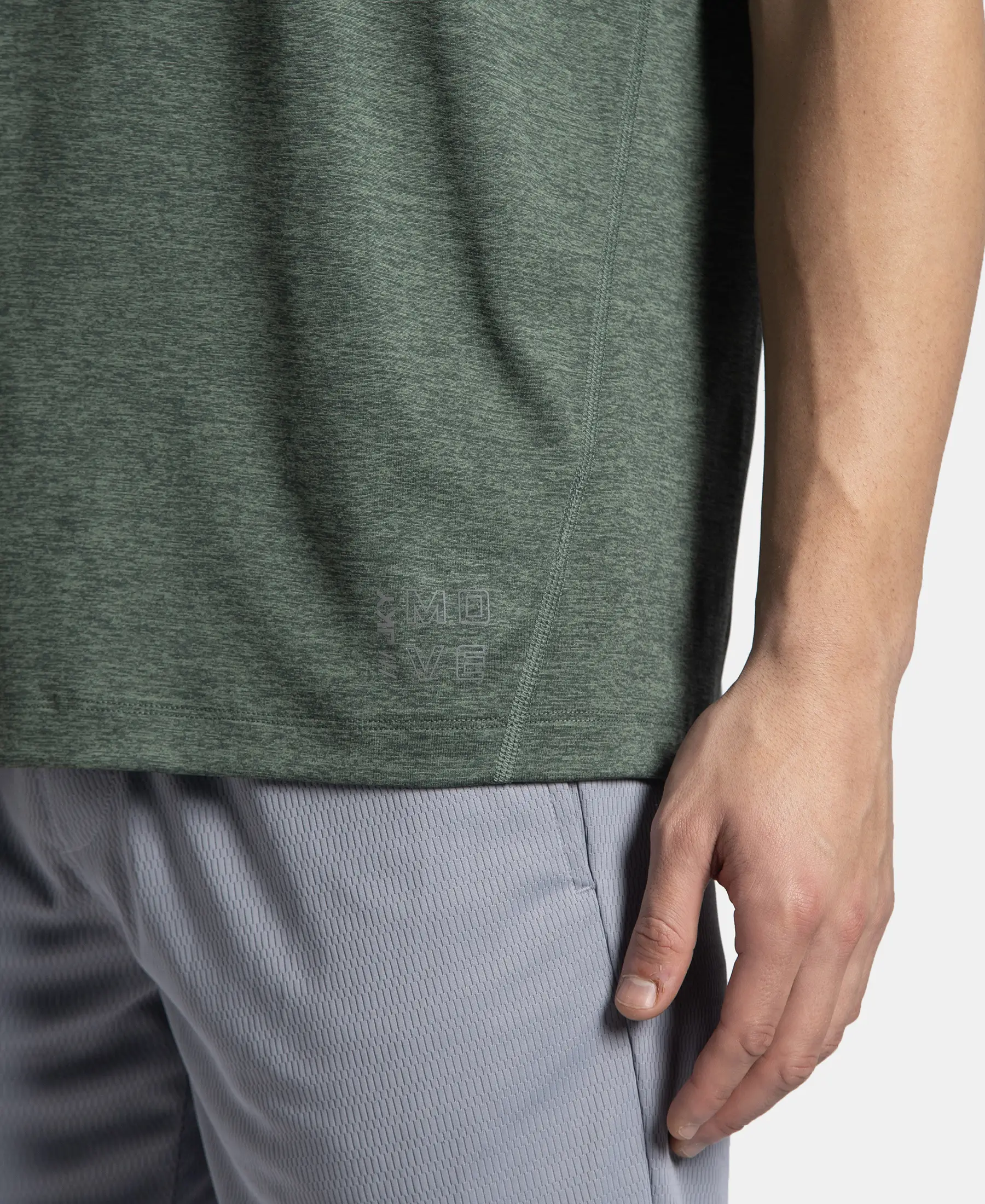 Microfiber Fabric Round Neck Half Sleeve T-Shirt with StayDry Tech - Duck Green Zebra - Image 8