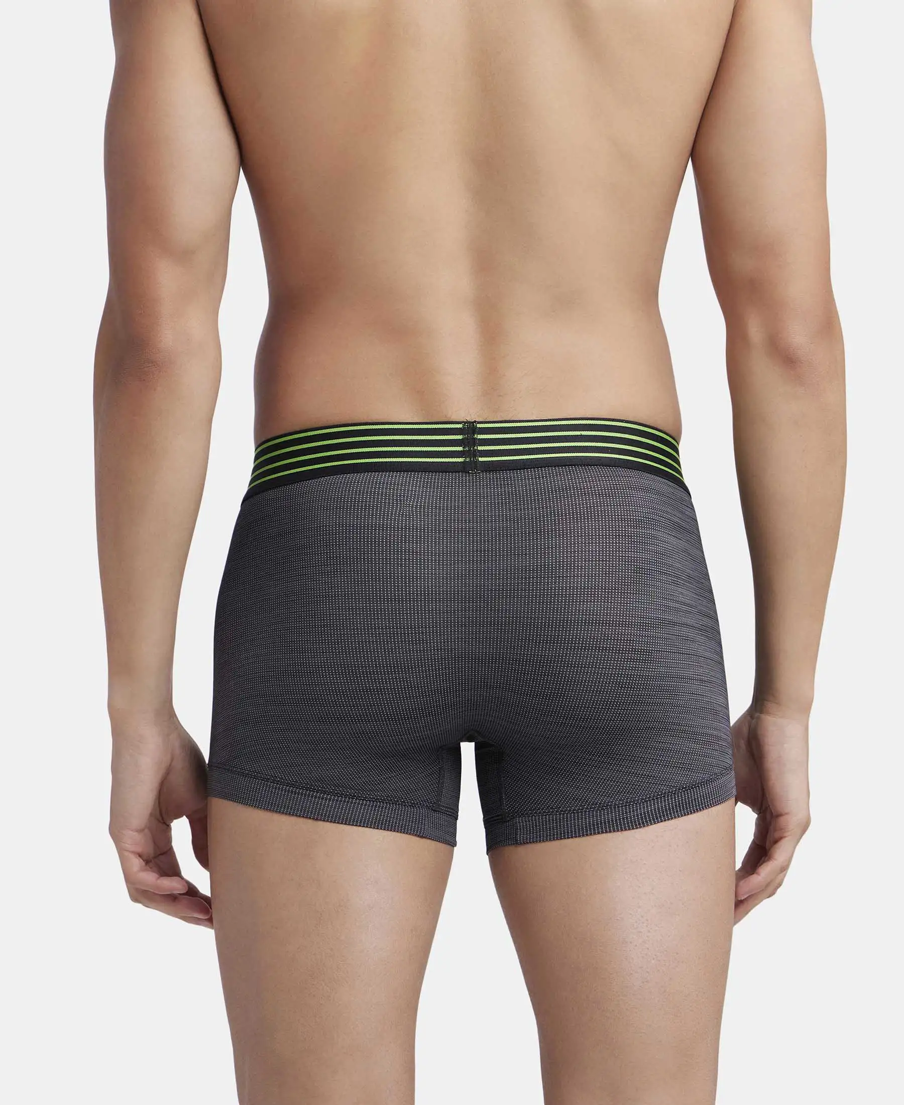 Microfiber Mesh Elastane Stretch Performance Trunk with StayDry Technology - Black - Image 3