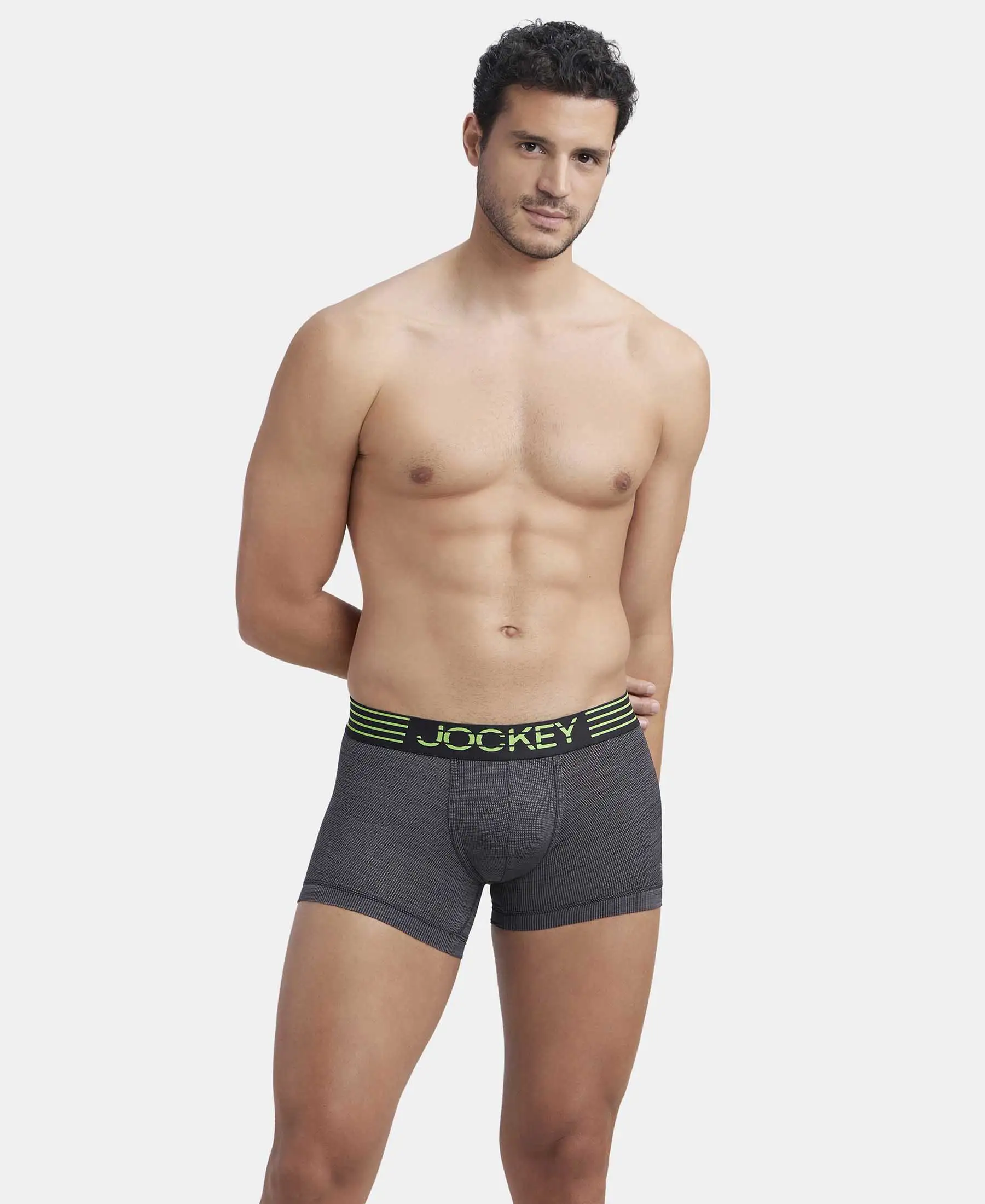 Microfiber Mesh Elastane Stretch Performance Trunk with StayDry Technology - Black - Image 5