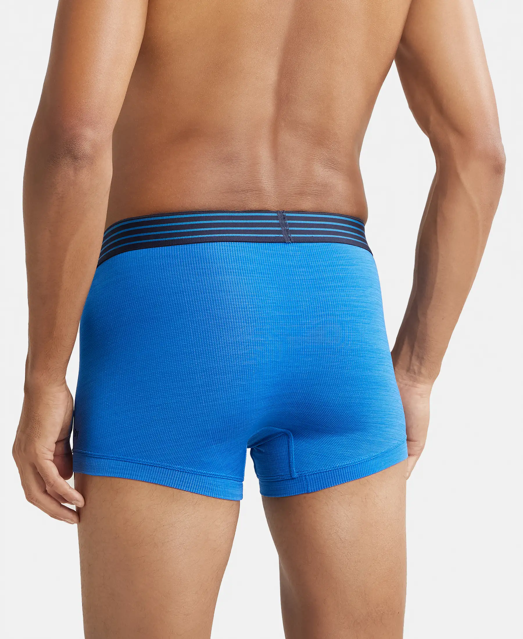 Microfiber Mesh Elastane Stretch Performance Trunk with StayDry Technology - Move Blue - Image 3