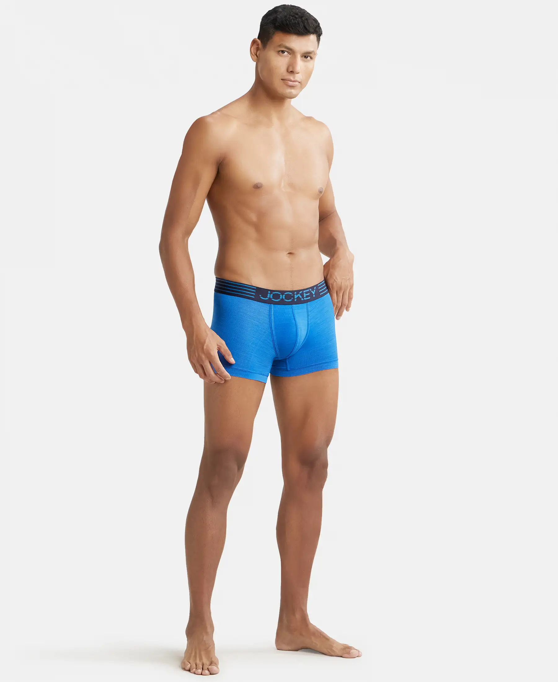 Microfiber Mesh Elastane Stretch Performance Trunk with StayDry Technology - Move Blue - Image 4