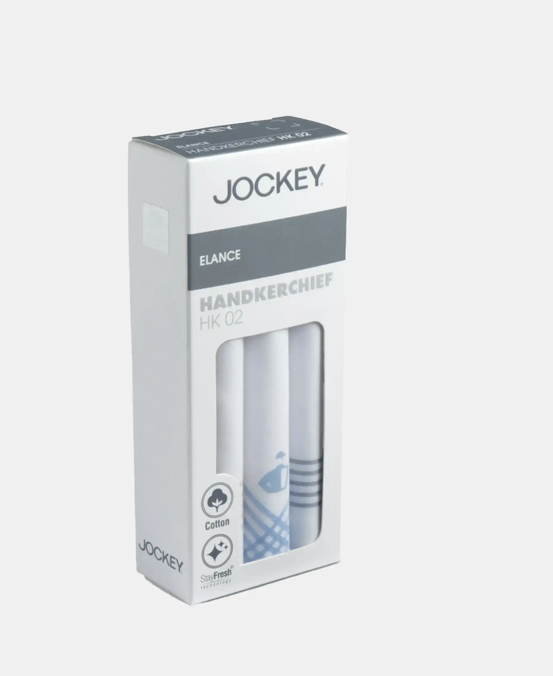 Pack of 6 Super Combed Cotton Striped Border Handkerchief with Stay Fresh Properties - White - Image 3