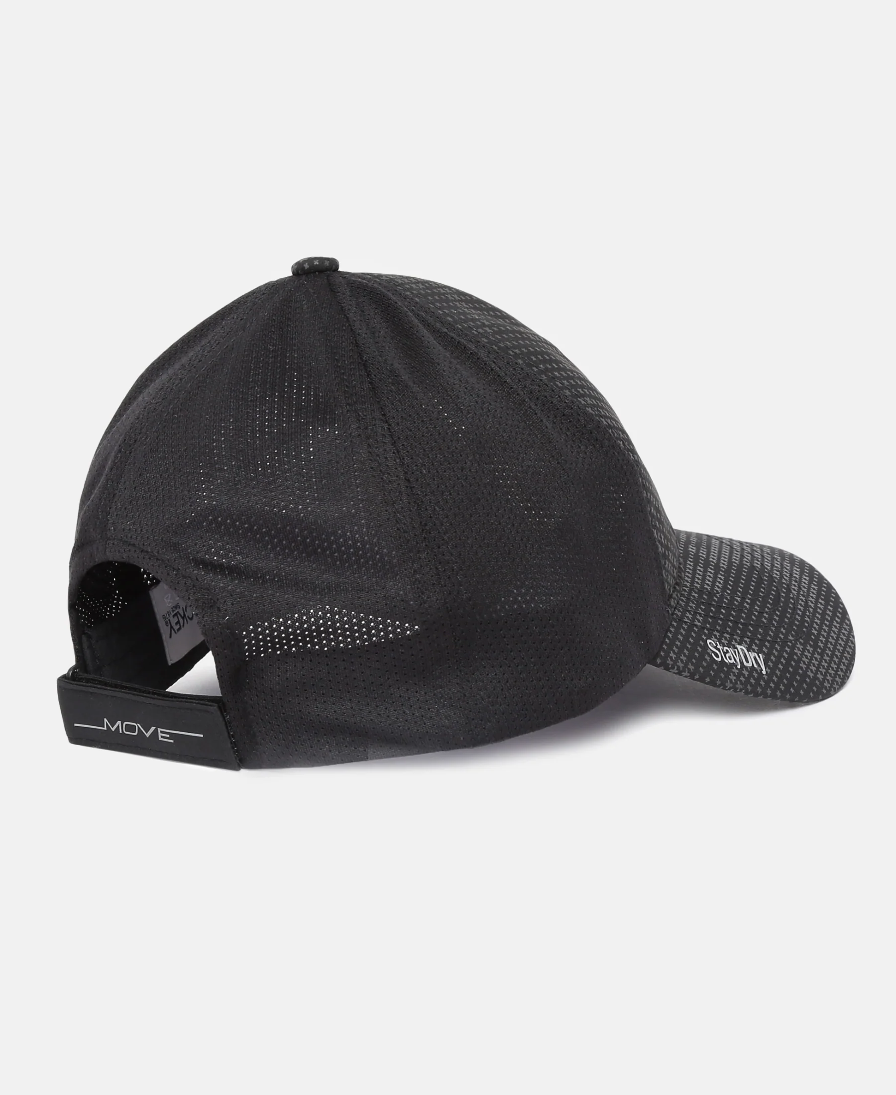 Polyester Printed Cap with Adjustable Back Closure and StayDry Technology - Black - Image 4