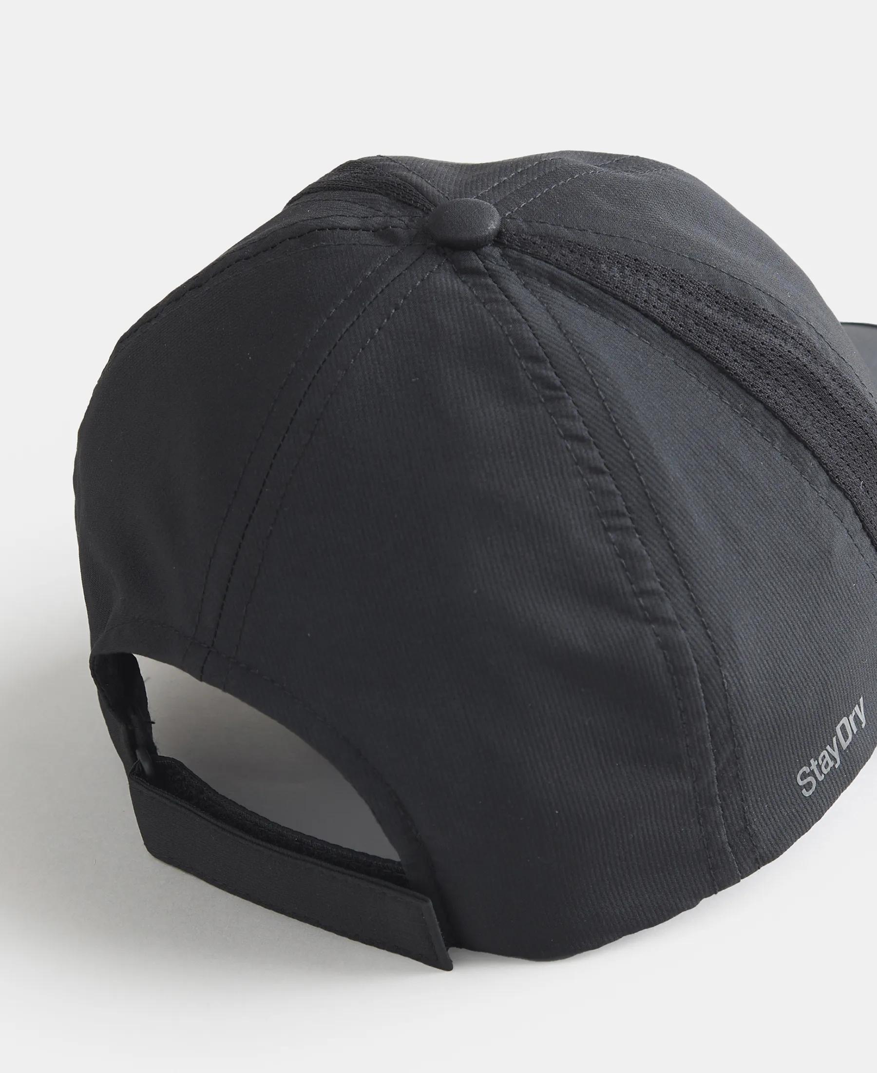 Polyester Solid Cap with Adjustable Back Closure and StayDry Technology - Black - Image 3