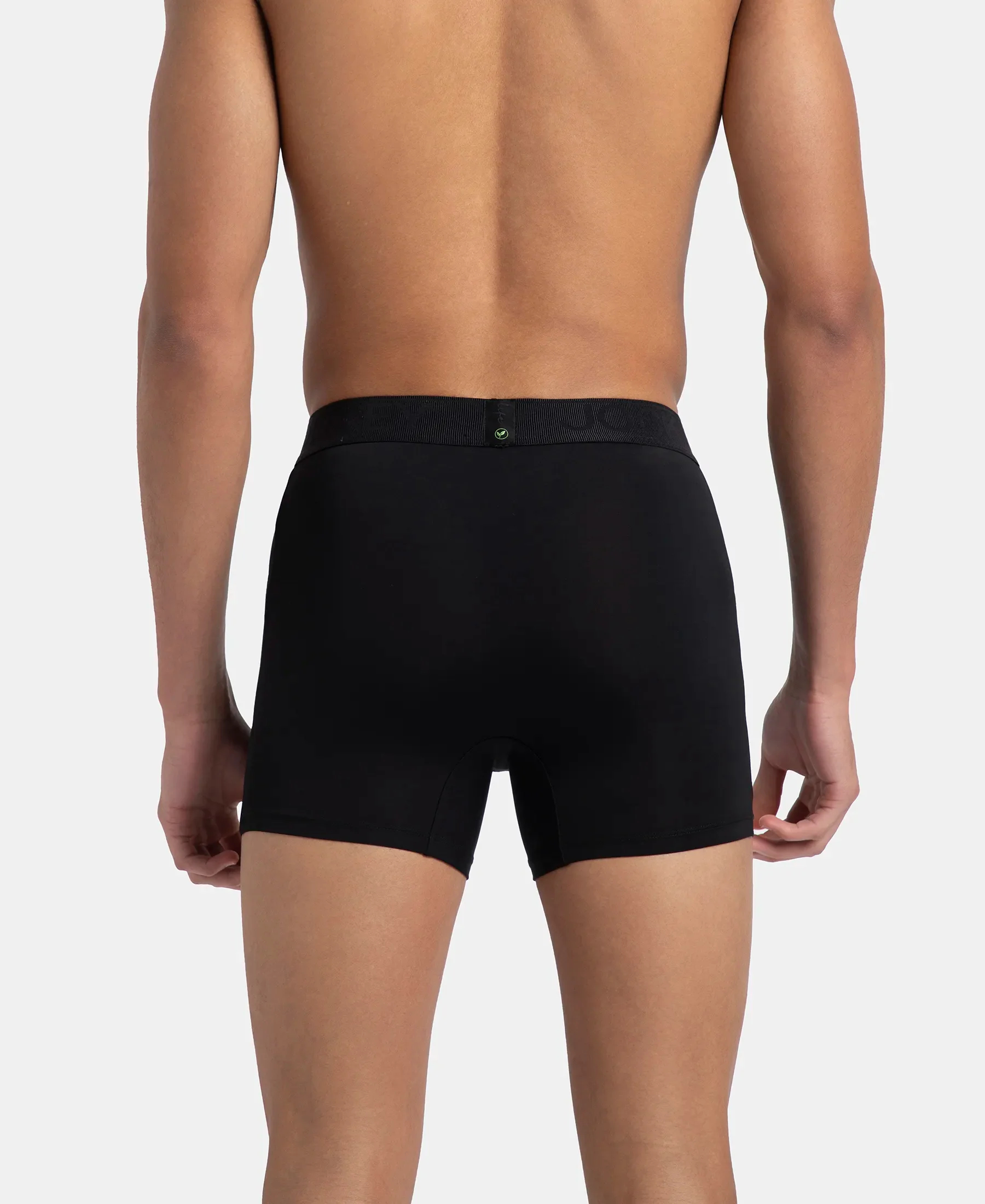 Soft Touch Recycled Microfiber Elastane Stretch Trunk with Ultrasoft Waistband - Black - Image 3