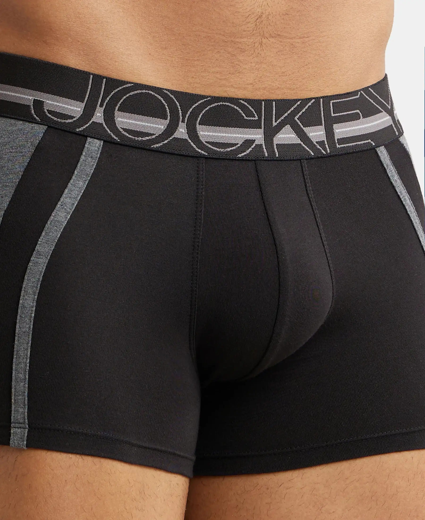 Super Combed Cotton Elastane Stretch Solid Trunk with Ultrasoft Waistband - Black - Image 6