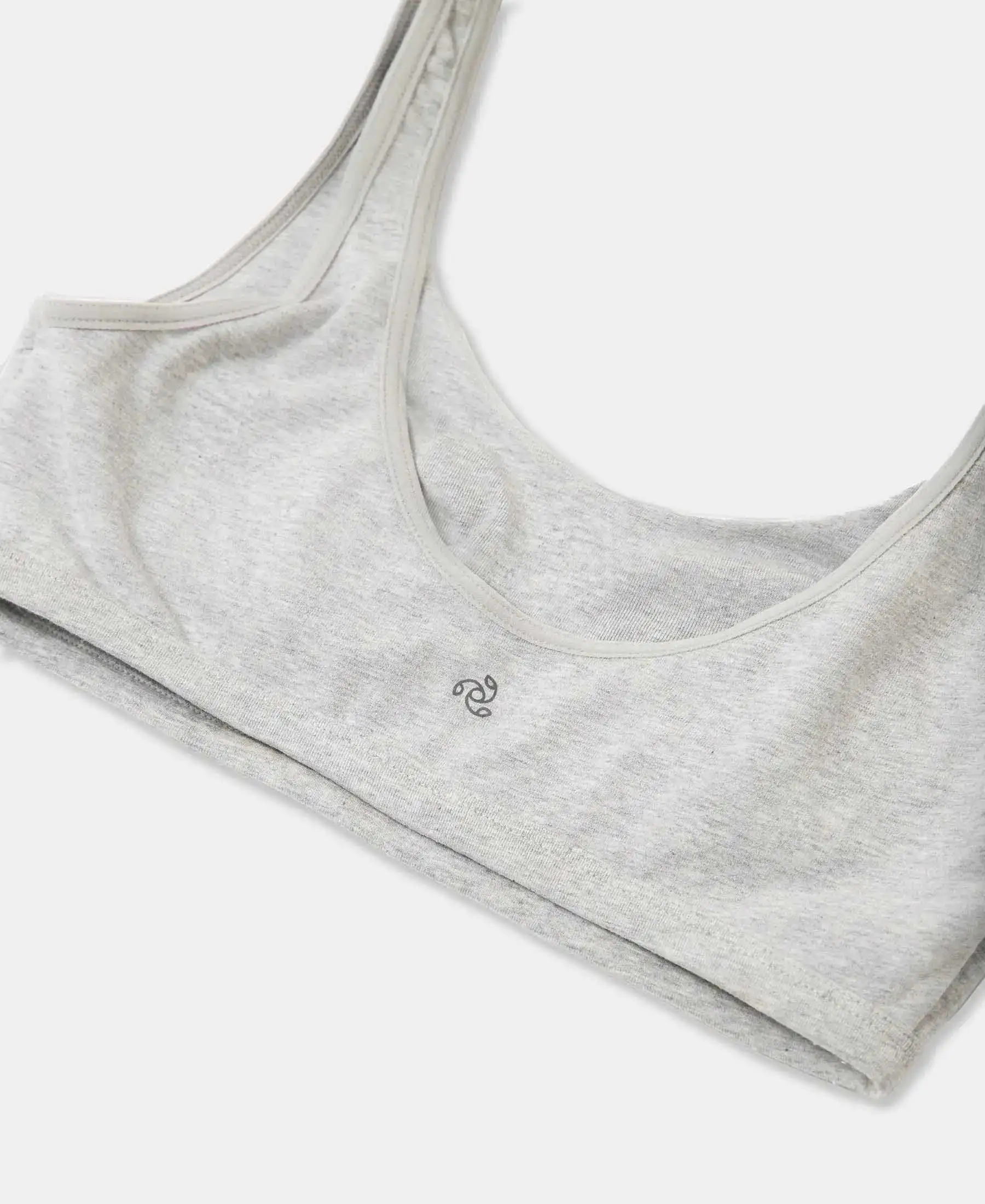 Super Combed Cotton Elastane Stretch Slip On Lounge Bra With StayFresh Treatment - Steel Grey Melange - Image 10