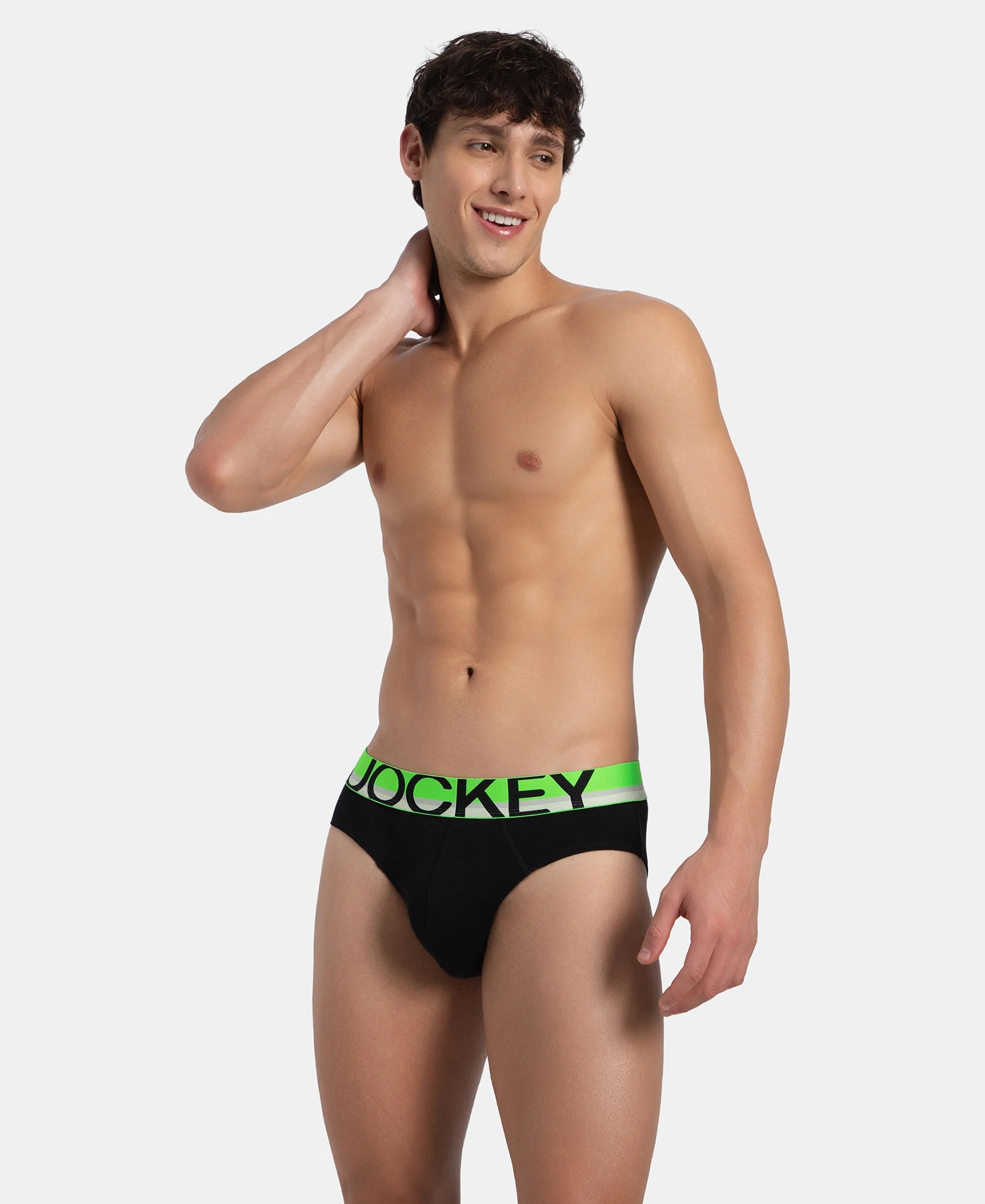 Super Combed Cotton Rib Solid Brief with Ultrasoft Waistband - New Black (Pack of 2) - Image 12