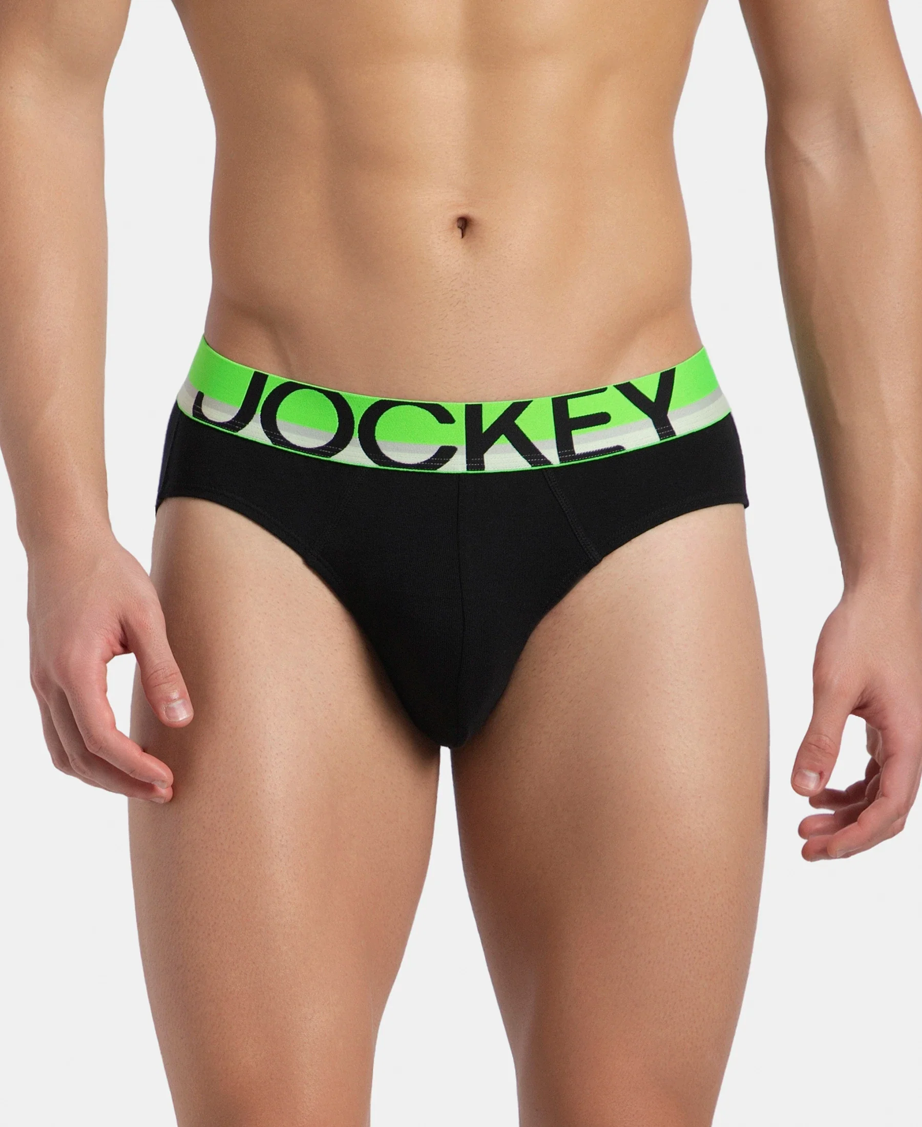 Super Combed Cotton Rib Solid Brief with Ultrasoft Waistband - New Black (Pack of 2) - Image 3