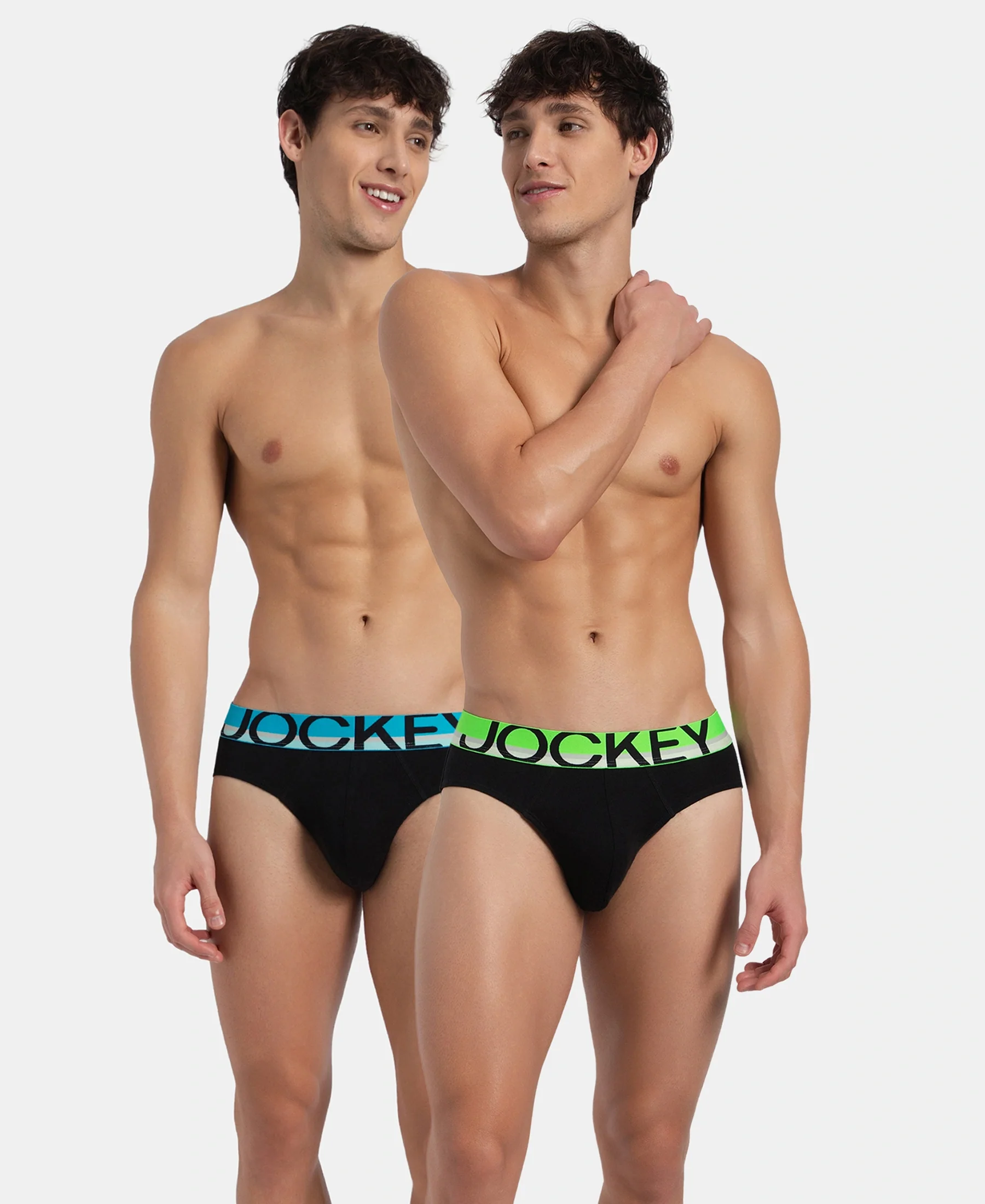 Super Combed Cotton Rib Solid Brief with Ultrasoft Waistband - New Black (Pack of 2) - Image 5