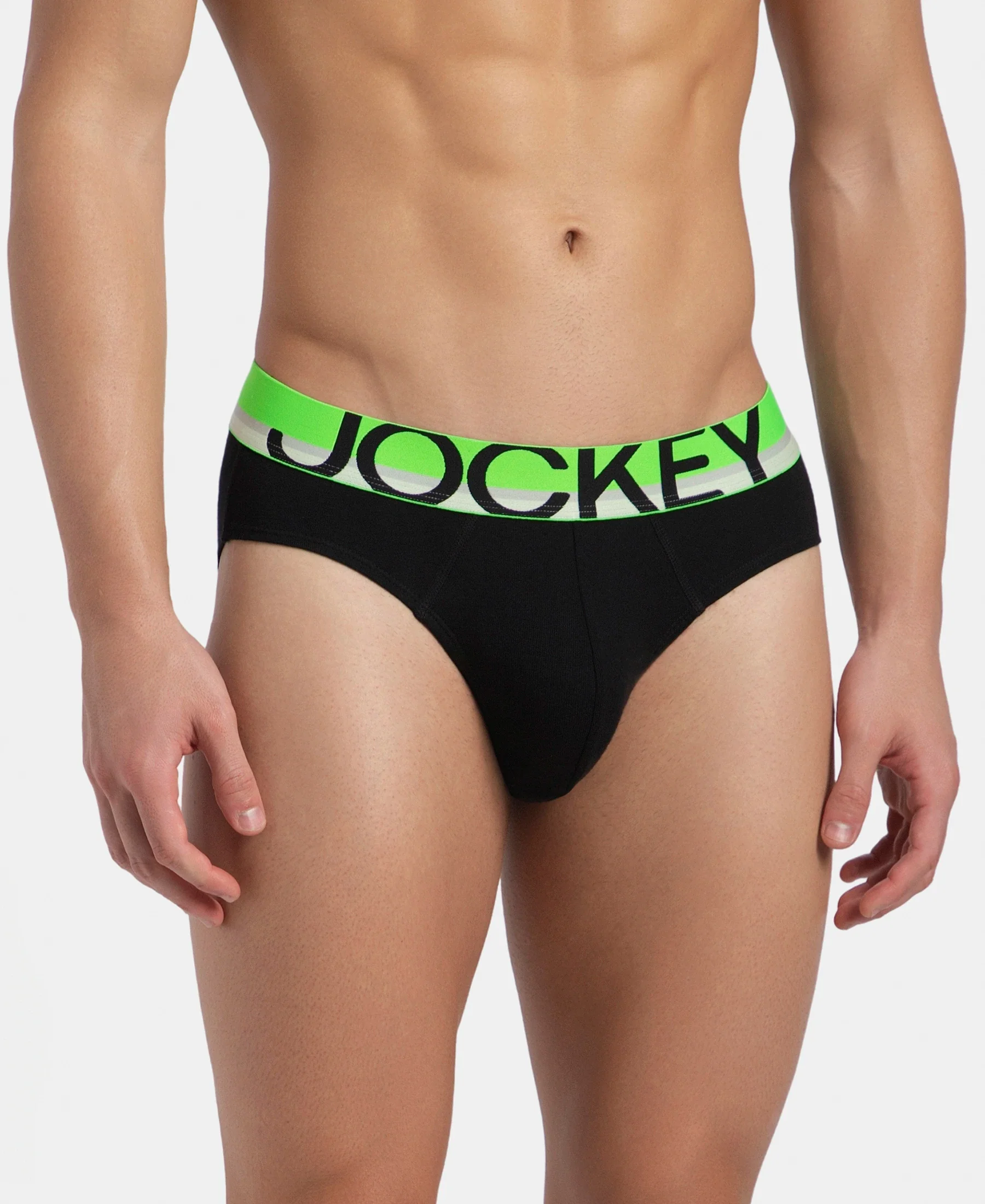 Super Combed Cotton Rib Solid Brief with Ultrasoft Waistband - New Black (Pack of 2) - Image 6