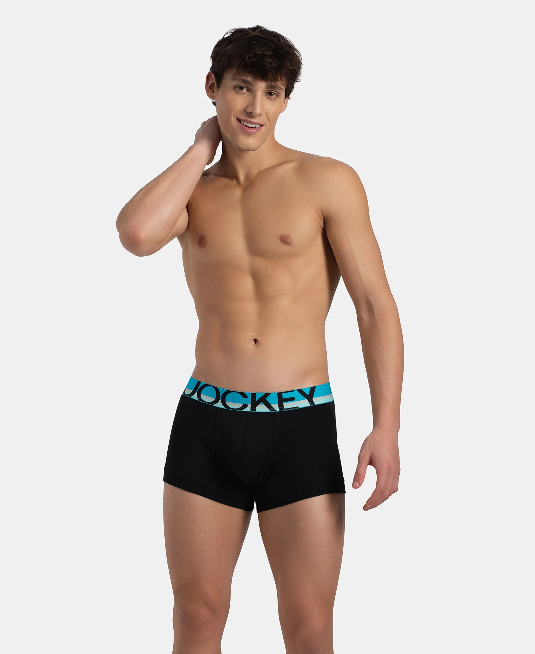 Super Combed Cotton Rib Solid Trunk with Ultrasoft Waistband - New Black (Pack of 2) - Image 12