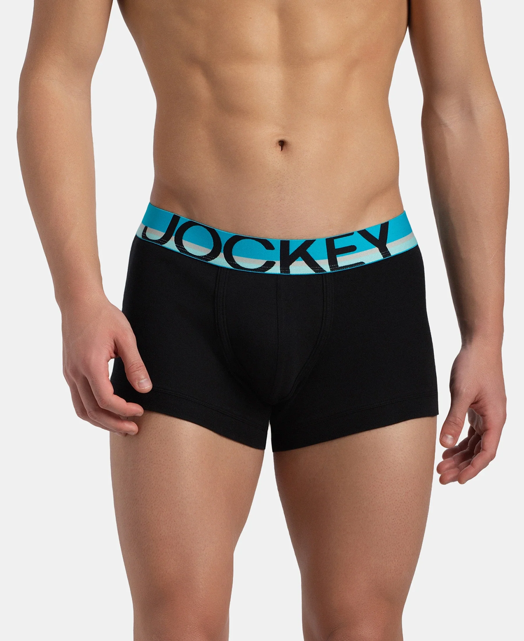 Super Combed Cotton Rib Solid Trunk with Ultrasoft Waistband - New Black (Pack of 2) - Image 3