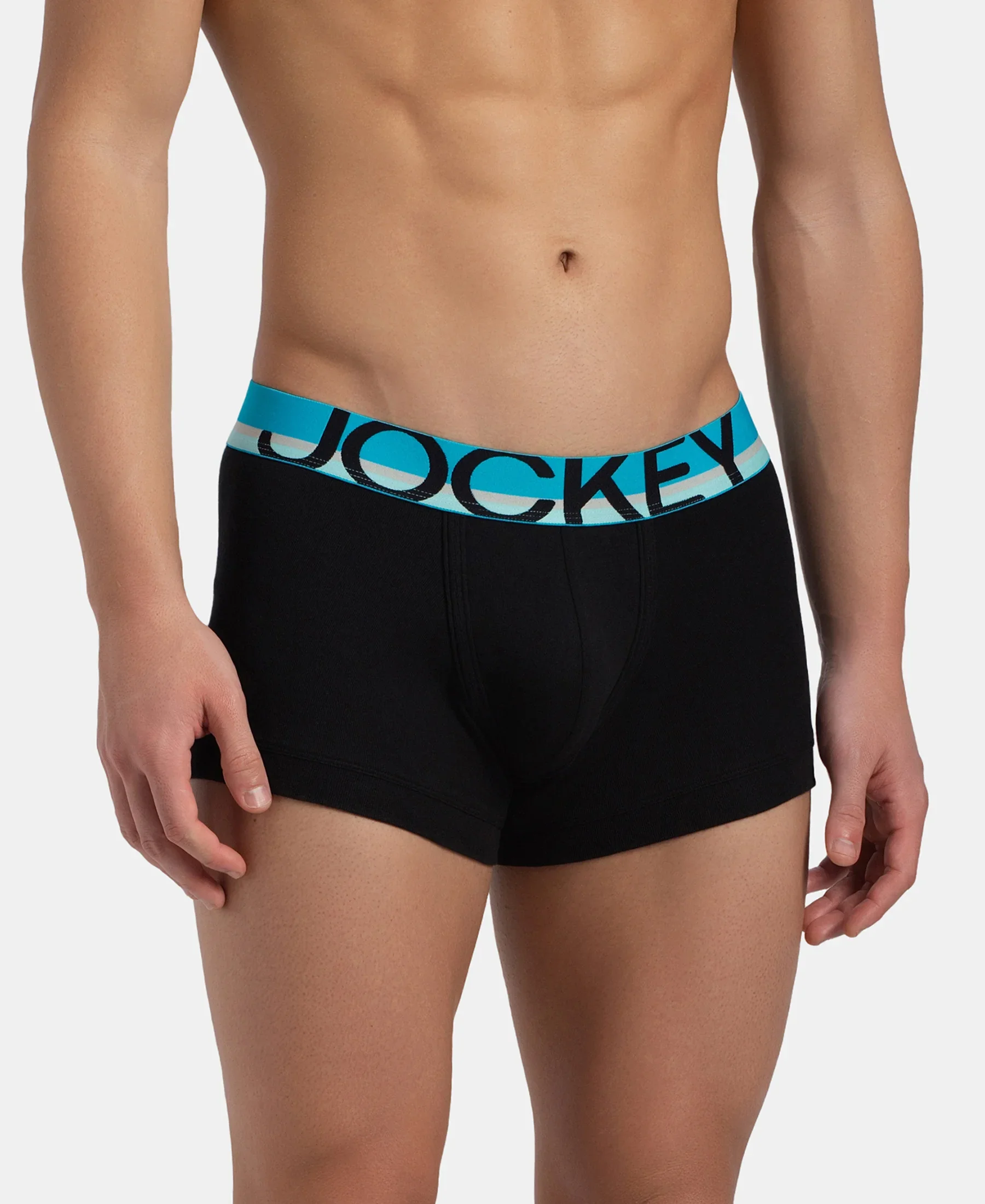 Super Combed Cotton Rib Solid Trunk with Ultrasoft Waistband - New Black (Pack of 2) - Image 6