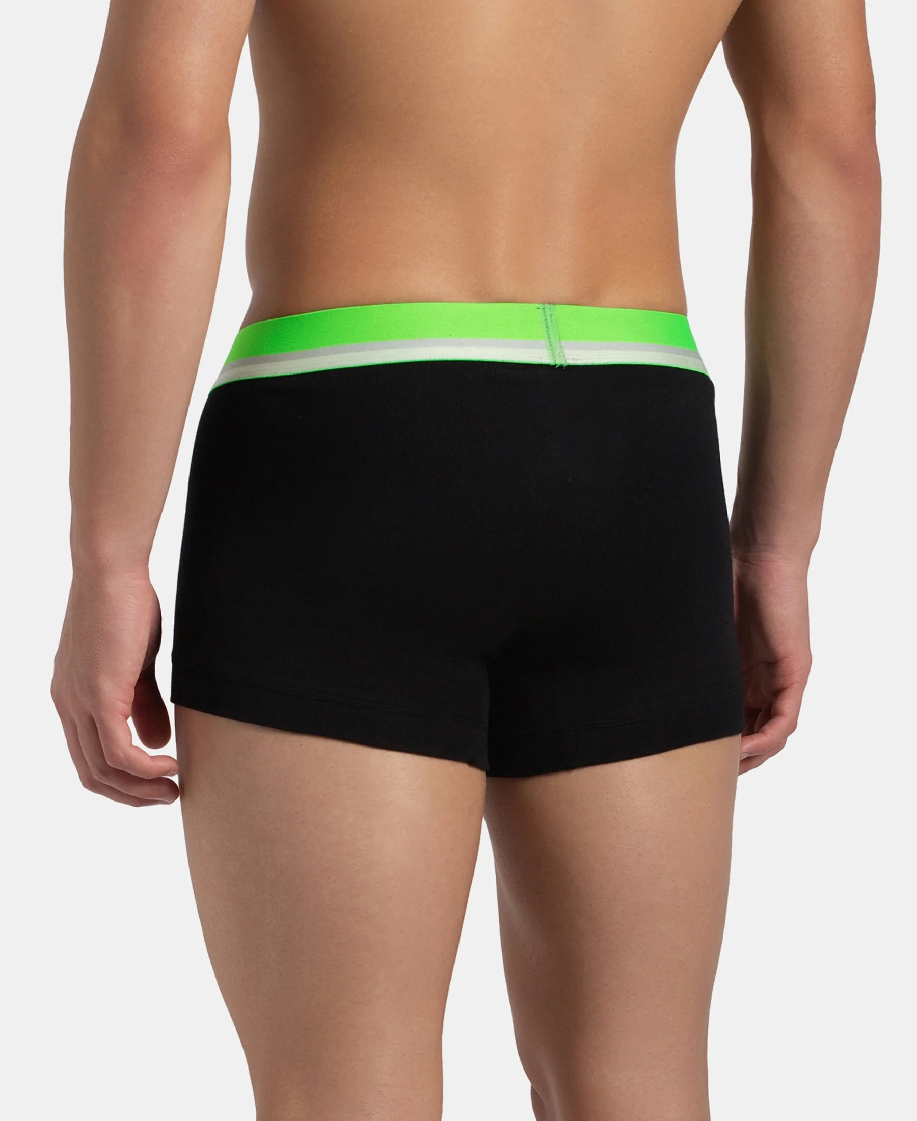 Super Combed Cotton Rib Solid Trunk with Ultrasoft Waistband - New Black (Pack of 2) - Image 7