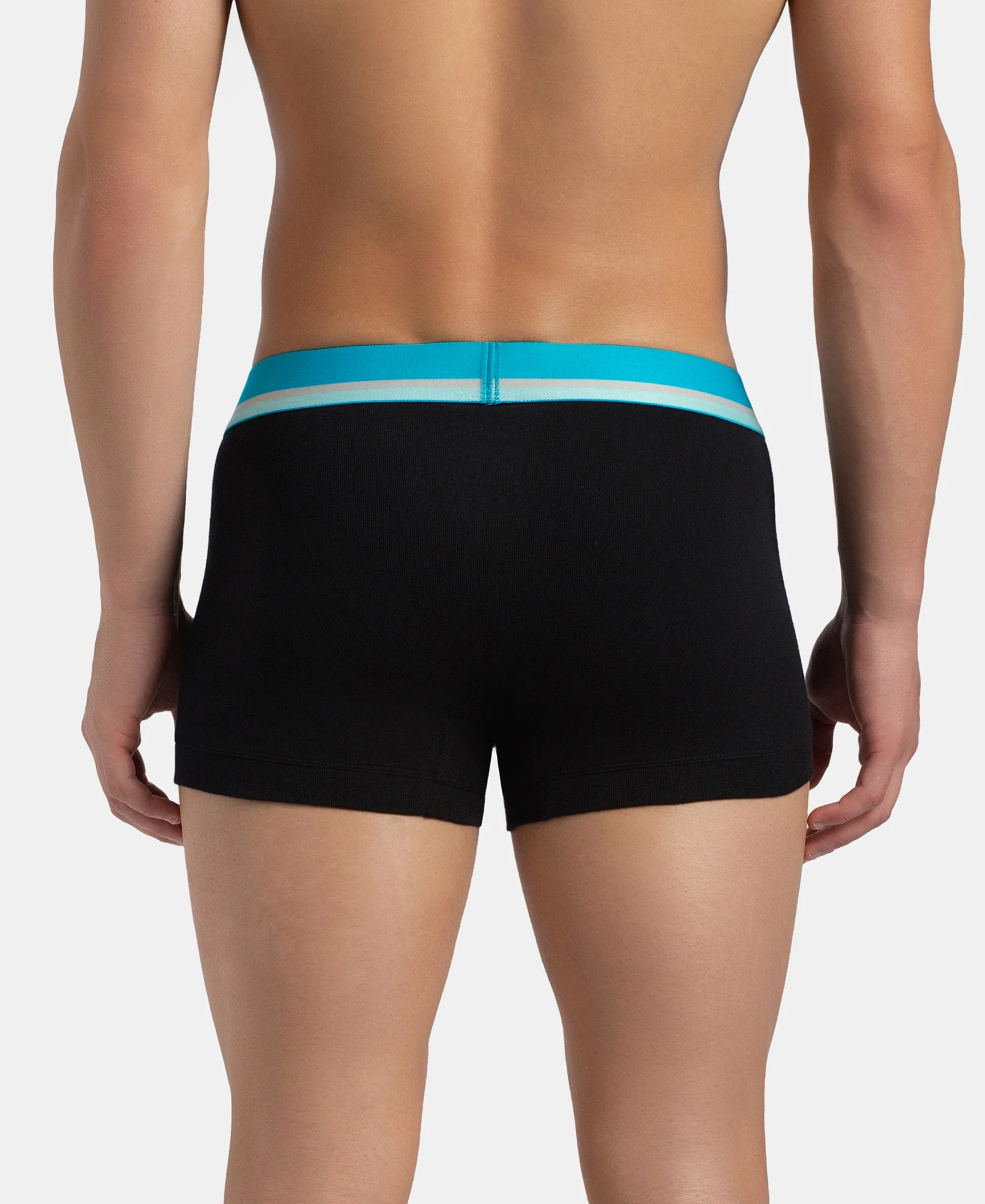 Super Combed Cotton Rib Solid Trunk with Ultrasoft Waistband - New Black (Pack of 2) - Image 8