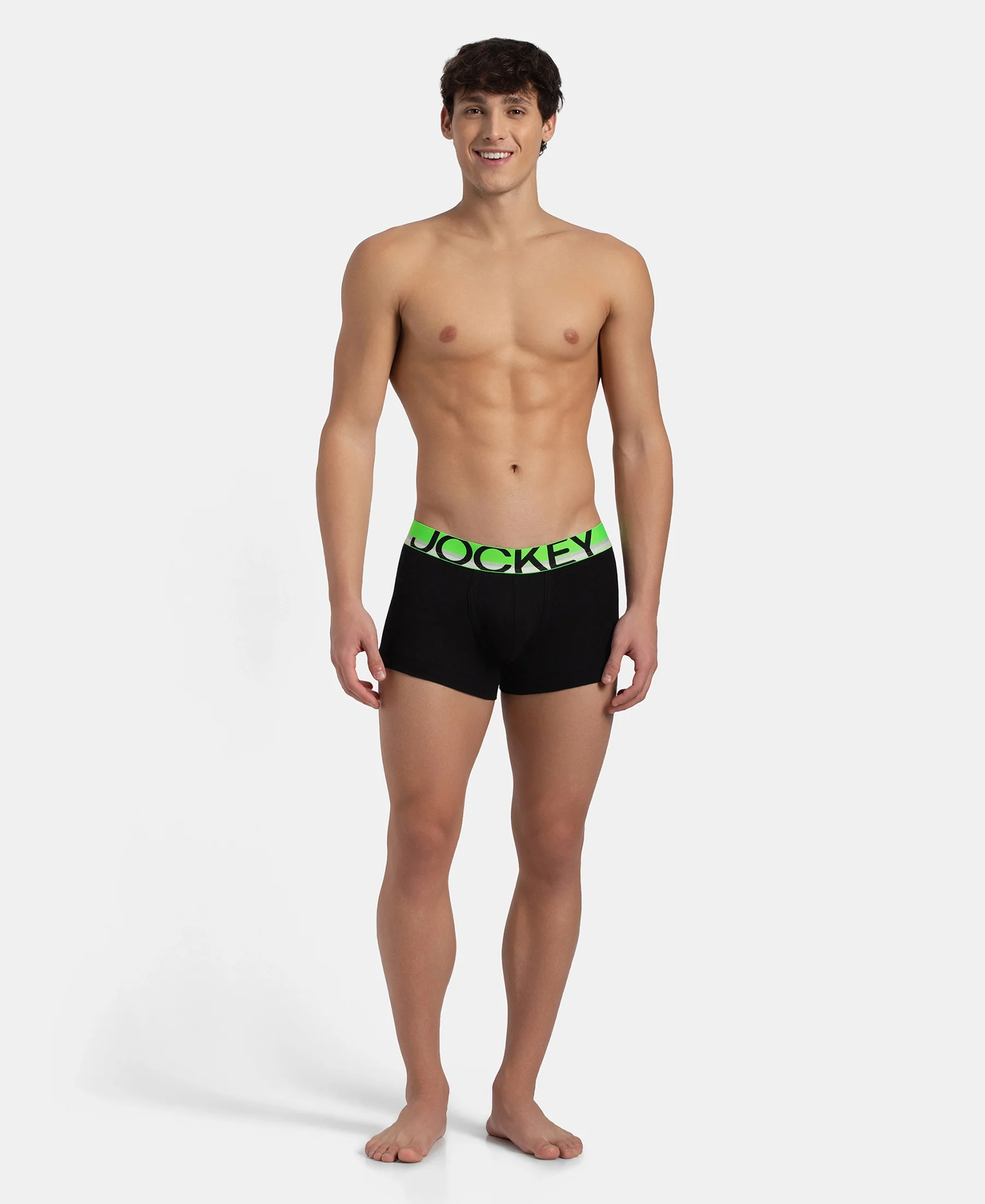 Super Combed Cotton Rib Solid Trunk with Ultrasoft Waistband - New Black (Pack of 2) - Image 9