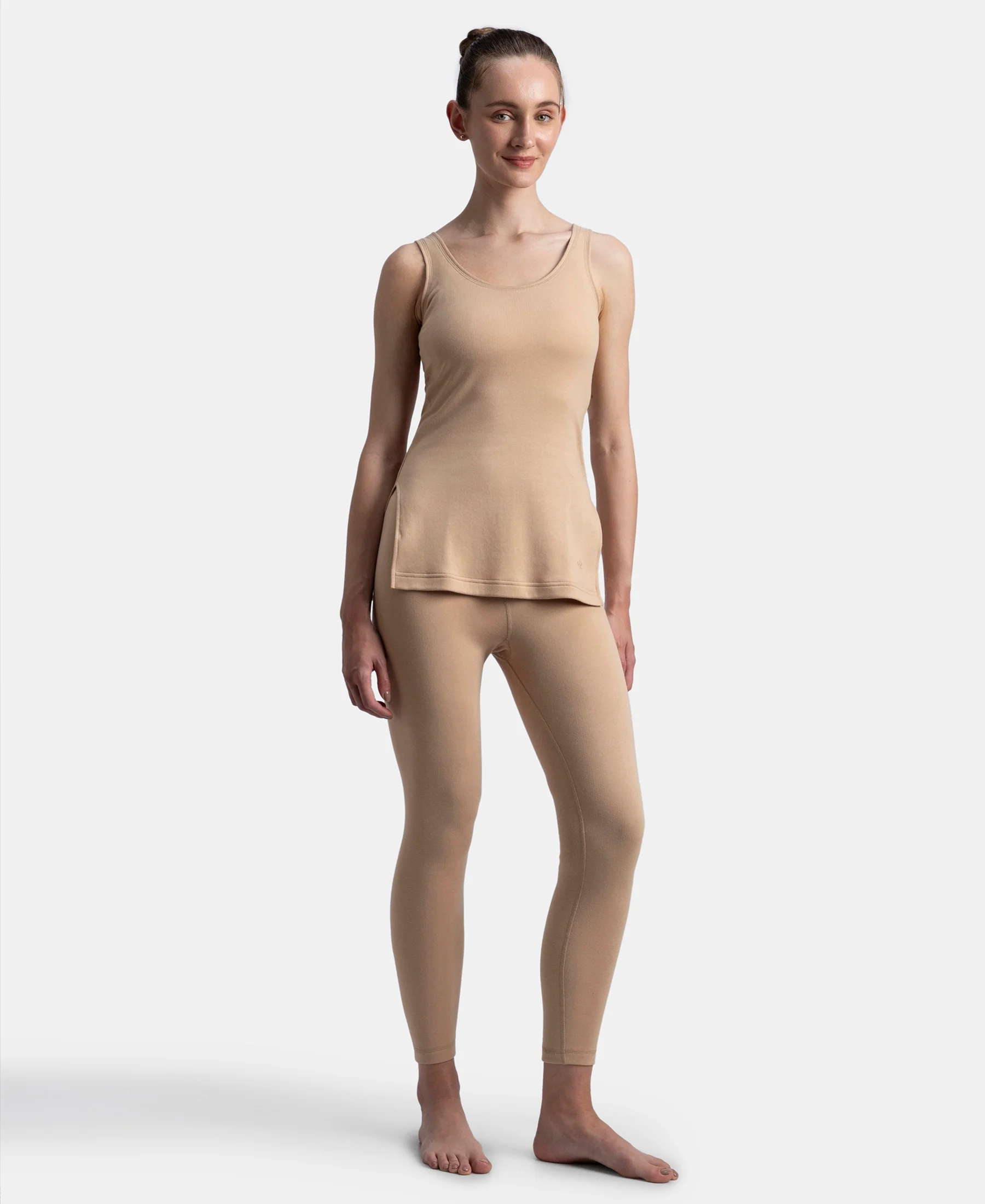 Super Warm Super Combed Cotton Rich Brushed Fabric Thermal Tank Top with StayWarm Technology - Skin - Image 4