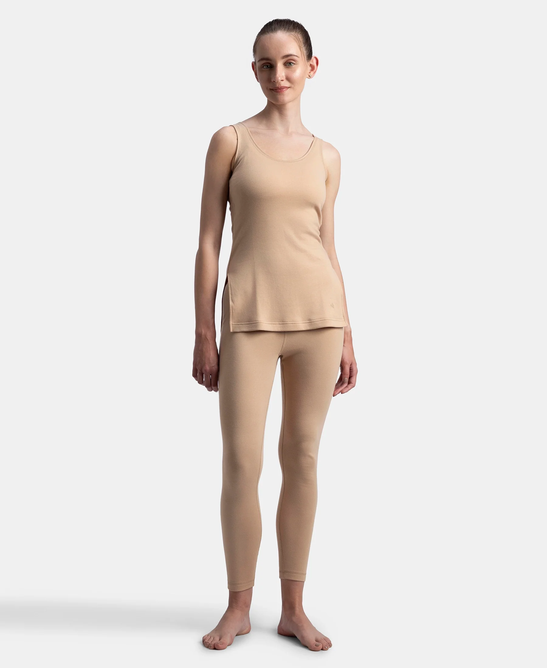 Super Warm Super Combed Cotton Rich Brushed Fabric Thermal Tank Top with StayWarm Technology - Skin - Image 6