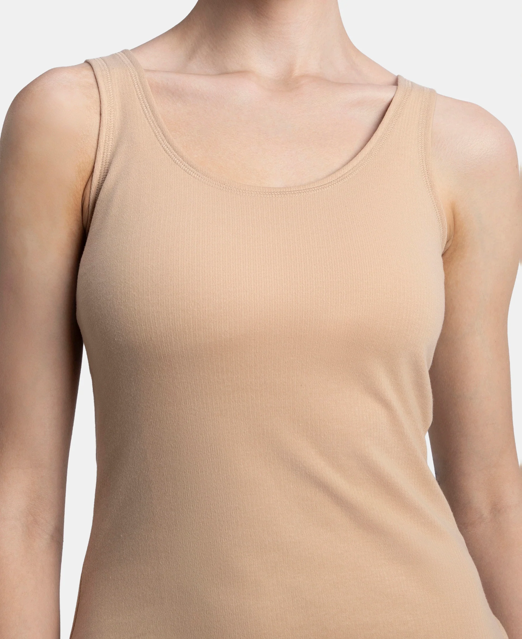 Super Warm Super Combed Cotton Rich Brushed Fabric Thermal Tank Top with StayWarm Technology - Skin - Image 7
