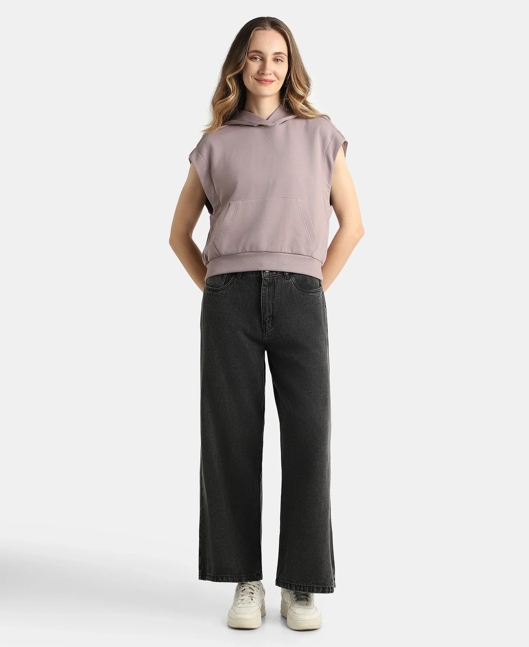 Super Combed Cotton Rich French Terry Oversized Sleeves Hoodie - Quail - Image 4