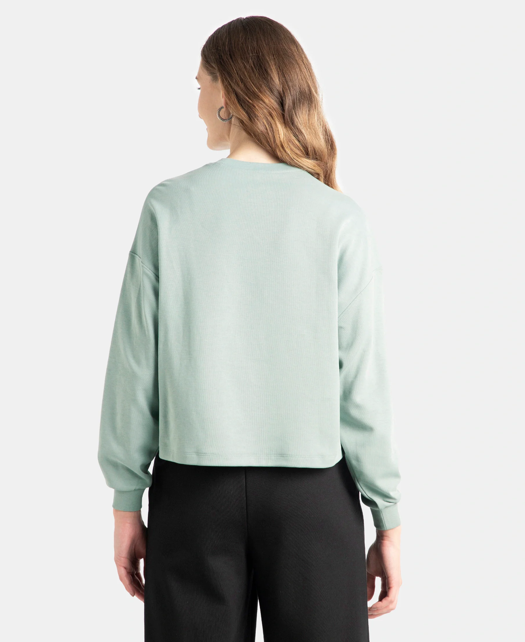 Super Combed Cotton Rich Oversized Printed Full Sleeve T-Shirt - Abyss - Image 3