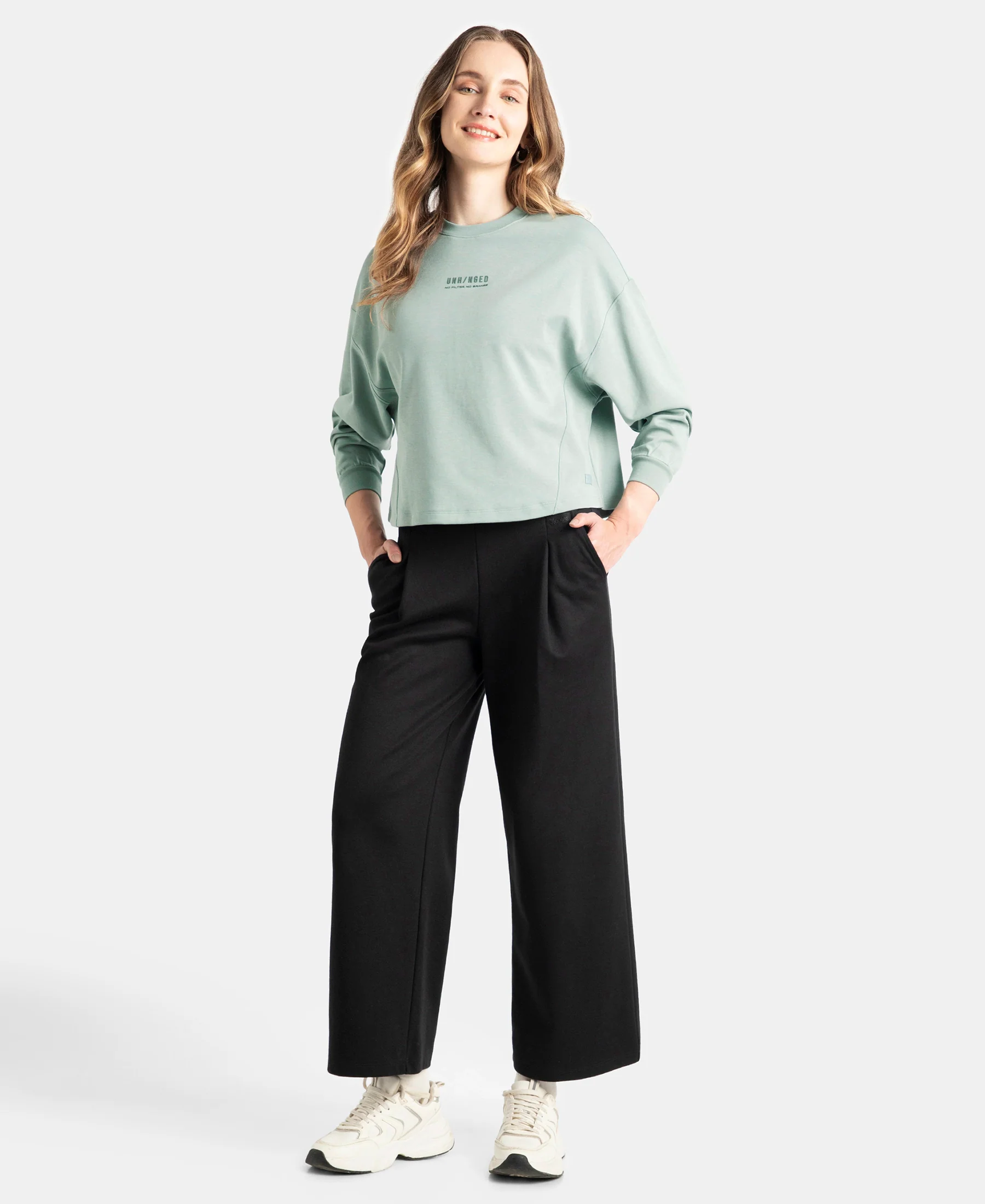 Super Combed Cotton Rich Oversized Printed Full Sleeve T-Shirt - Abyss - Image 4