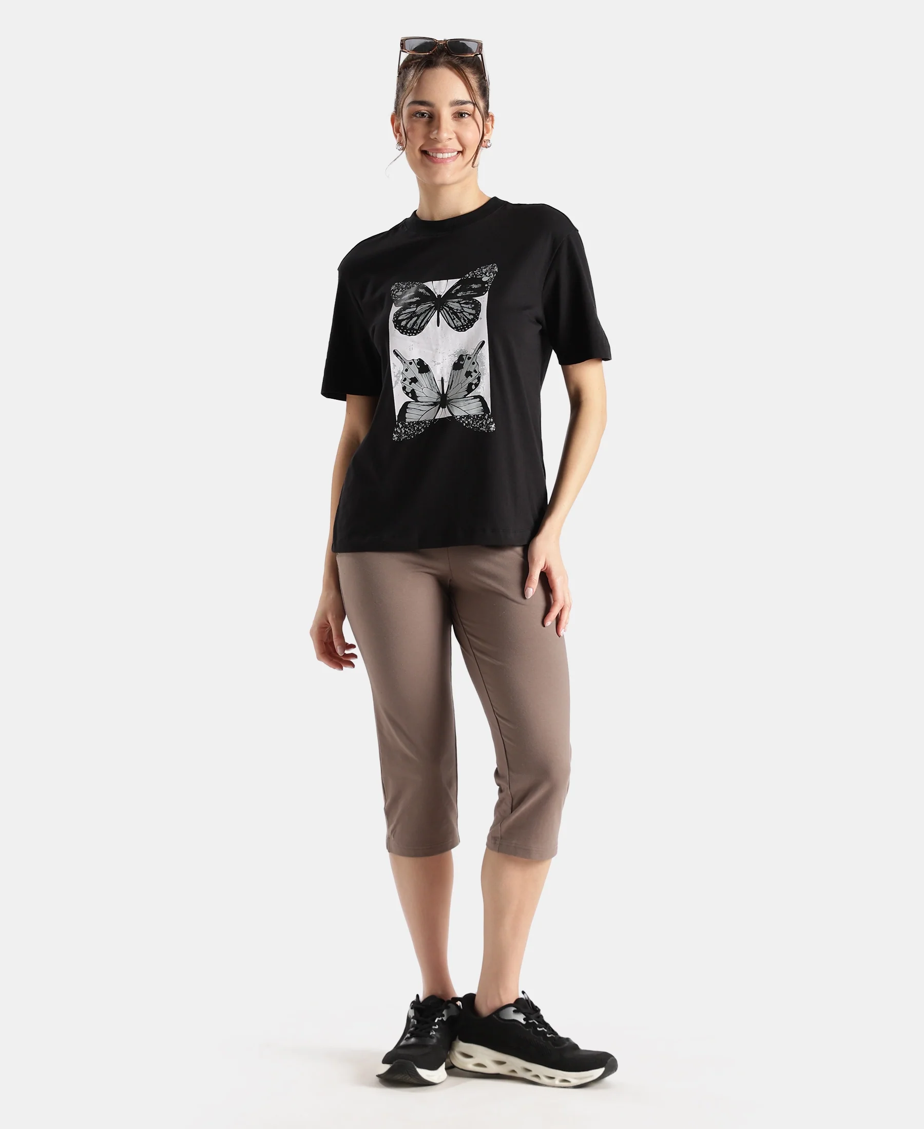 Super Combed Cotton Rich Oversized Printed T-Shirt - Black - Image 4