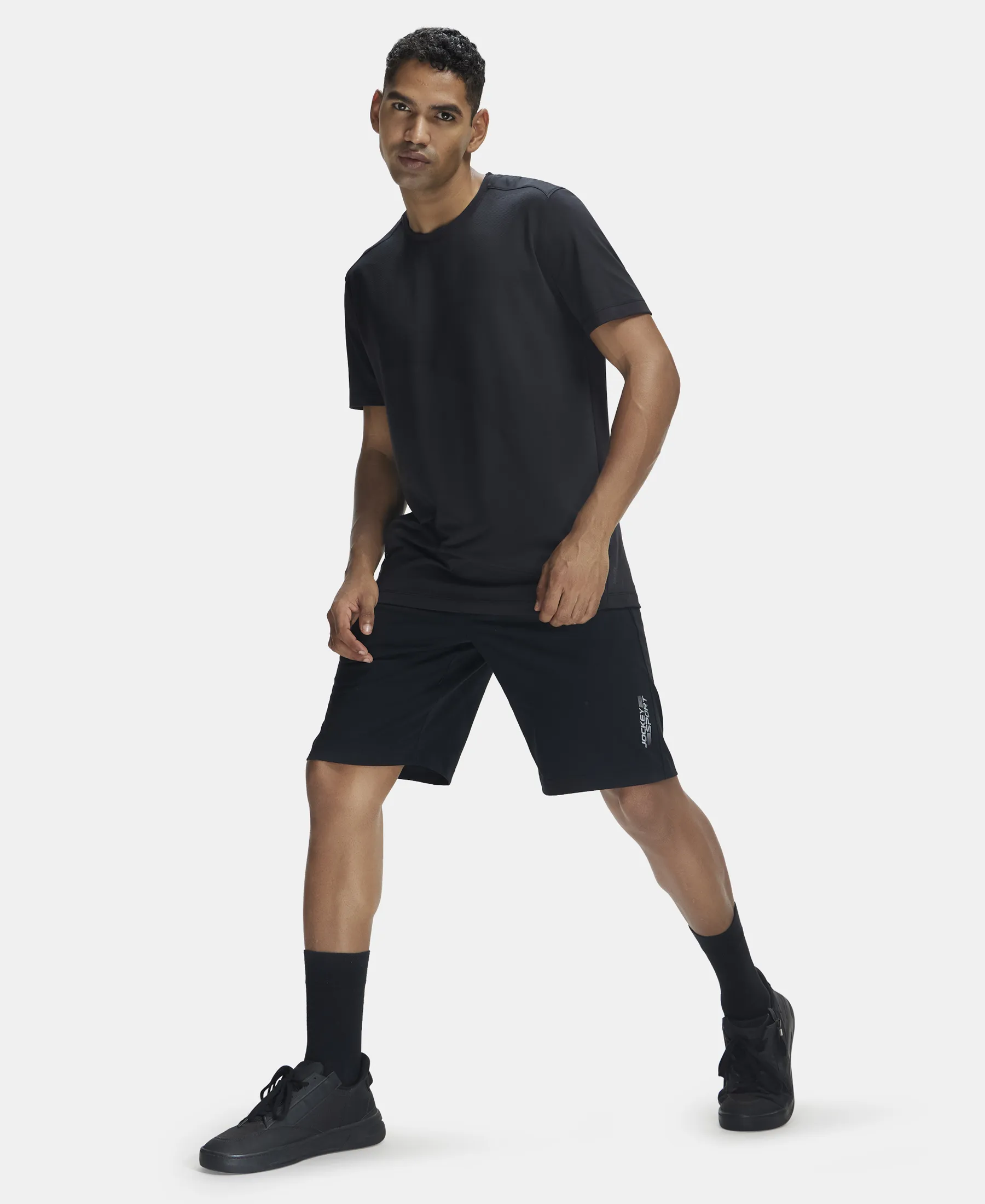 Super Combed Cotton Rich Shorts with StayFresh Treatment - Black - Image 6