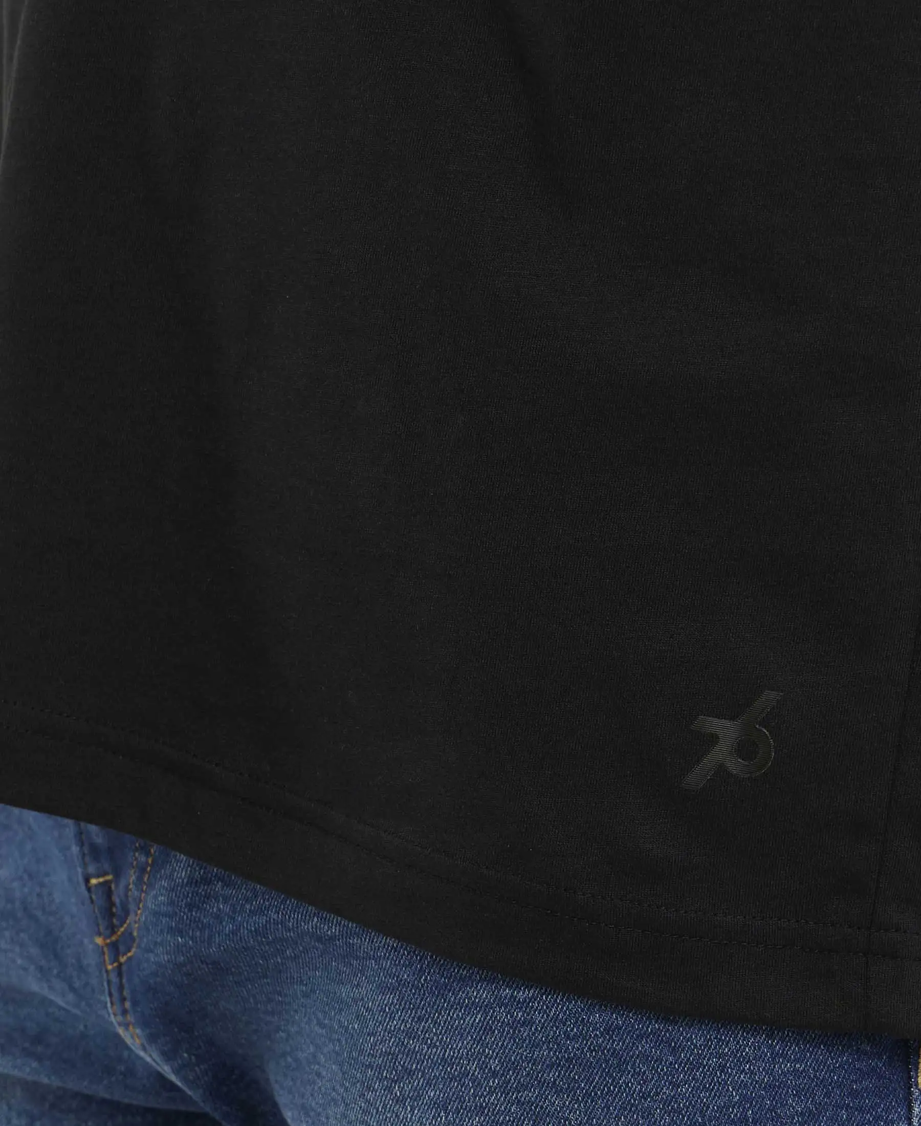 Super Combed Cotton Rich Solid Round Neck Full Sleeve T-Shirt - Black - Image 7