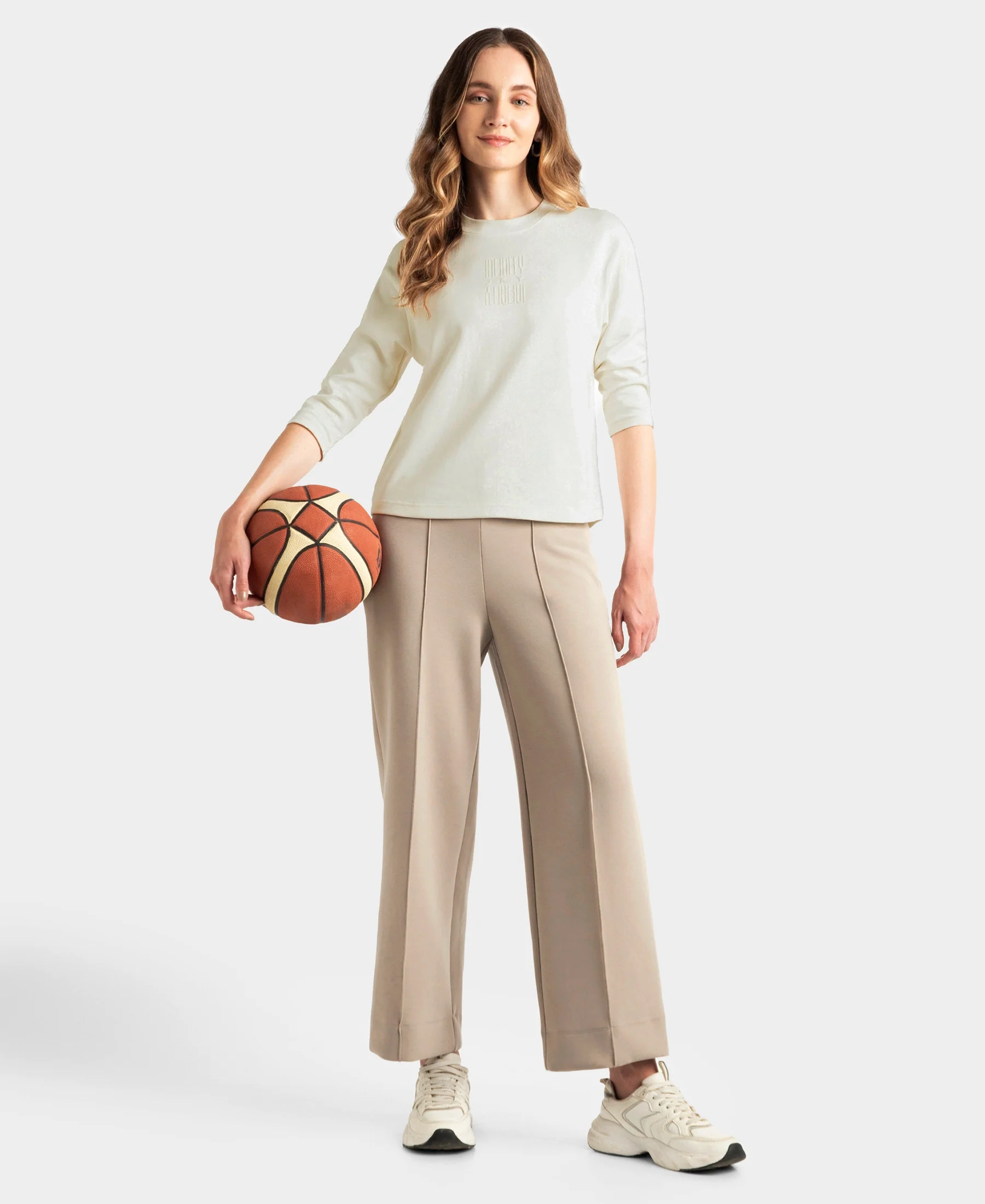 Super Combed Cotton Rich Three Quarter Sleeve Graphic Printed T-Shirt - Snow White - Image 4