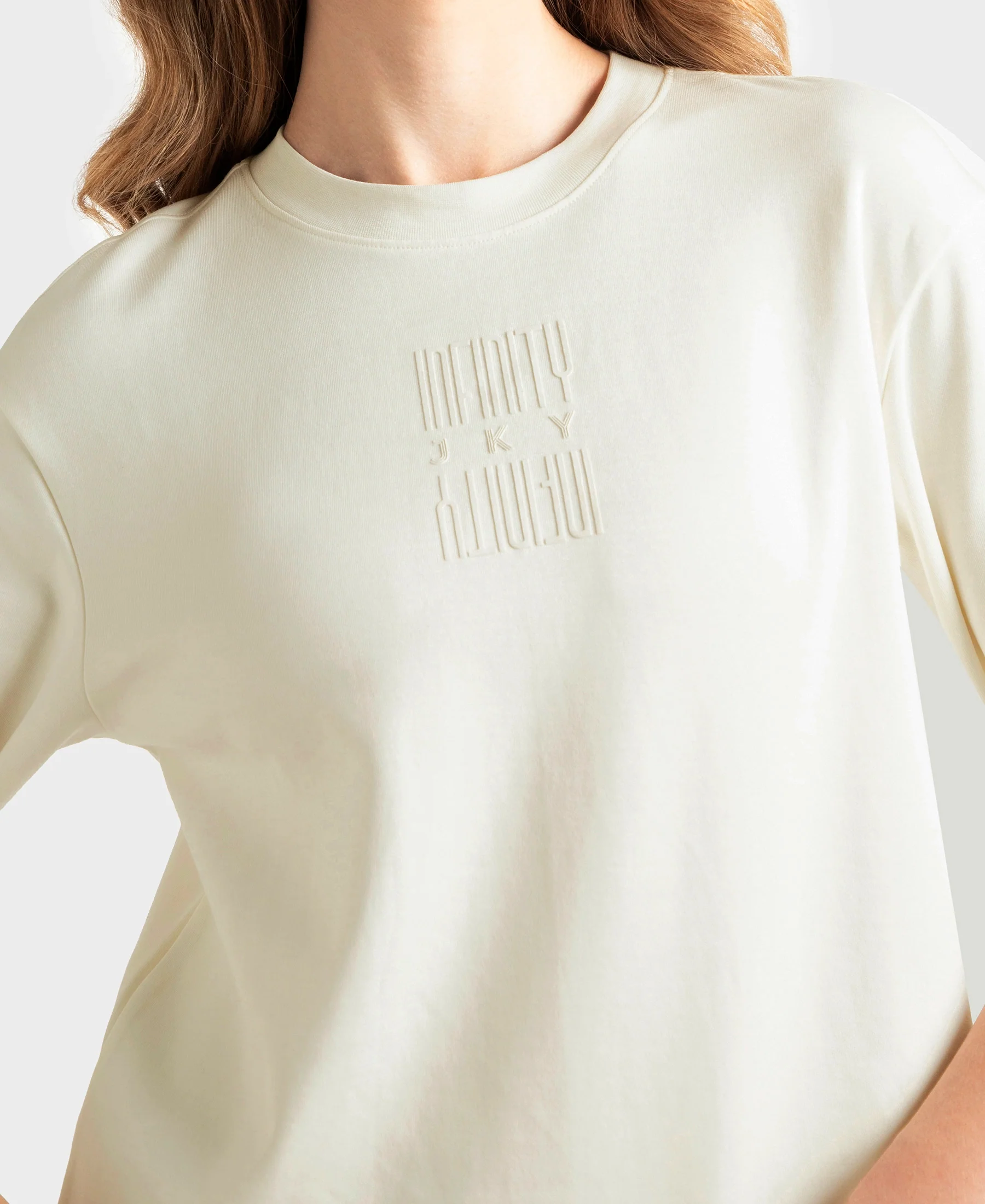 Super Combed Cotton Rich Three Quarter Sleeve Graphic Printed T-Shirt - Snow White - Image 7