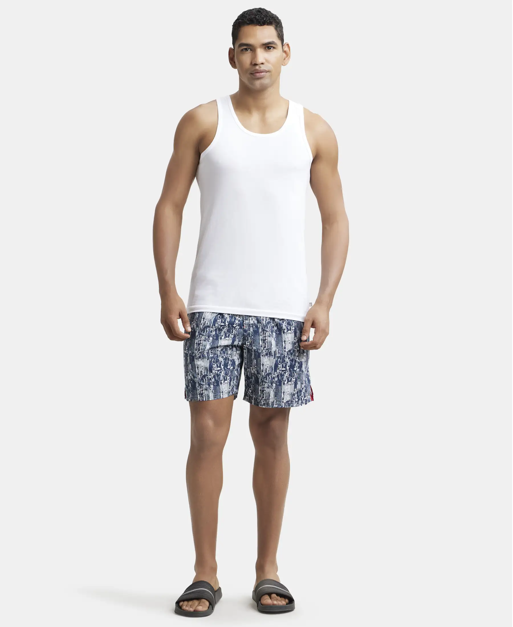 Super Combed Cotton Round Neck Sleeveless Vest - White (Pack of 2) - Image 4