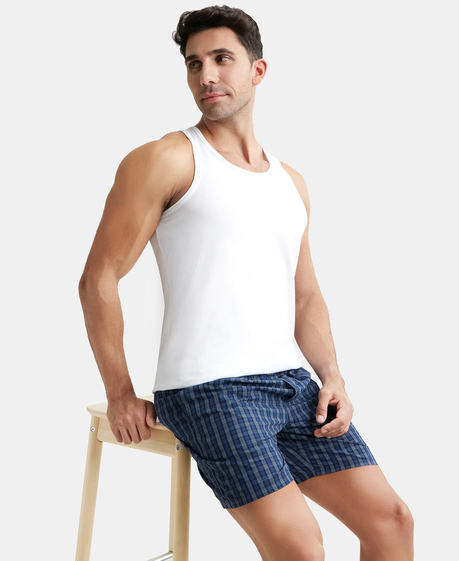 Super Combed Cotton Round Neck Sleeveless Vest - White (Pack of 3) - Image 8