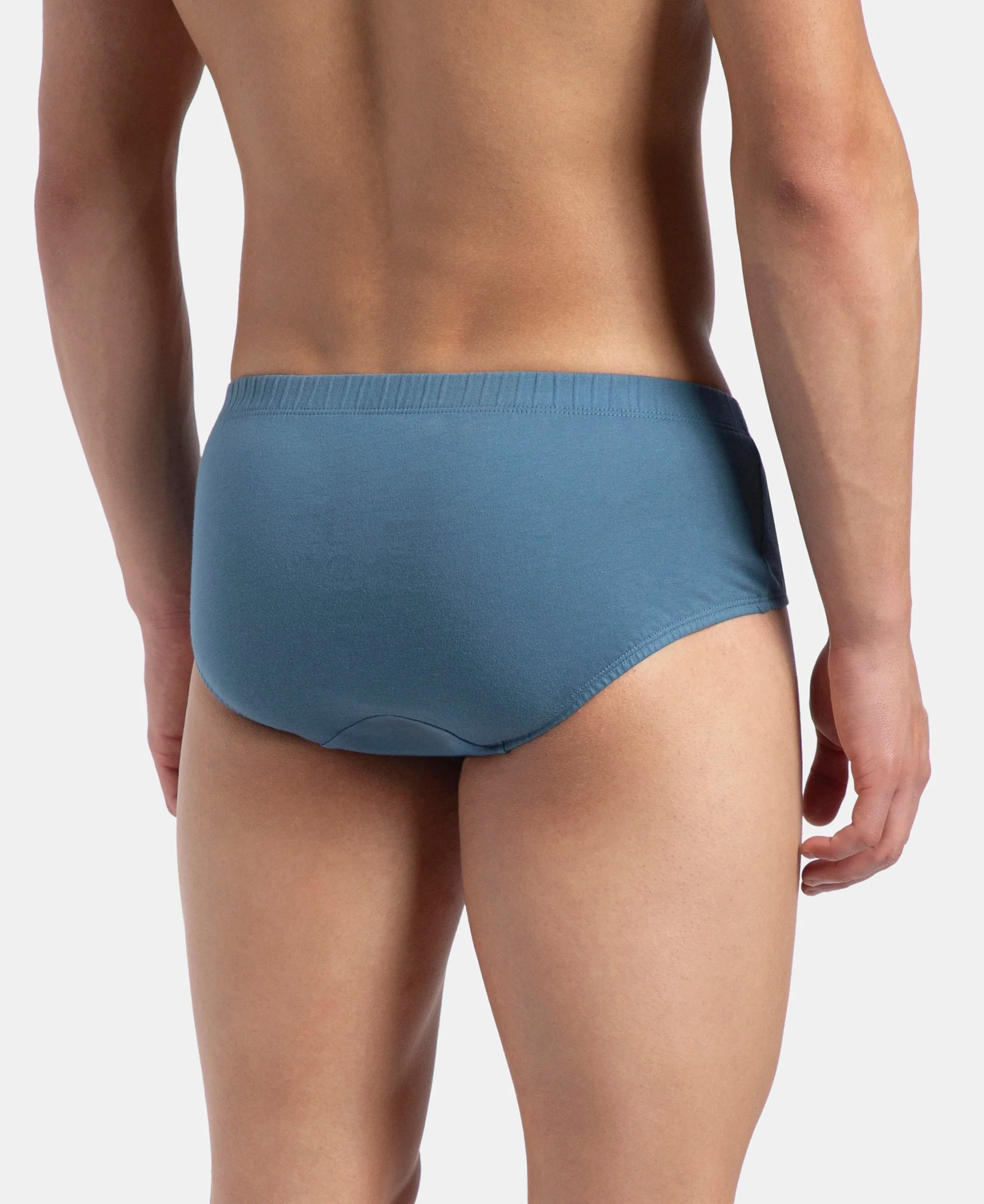 Super Combed Cotton Solid Brief with Ultrasoft Concealed Waistband - Stellar - Image 3