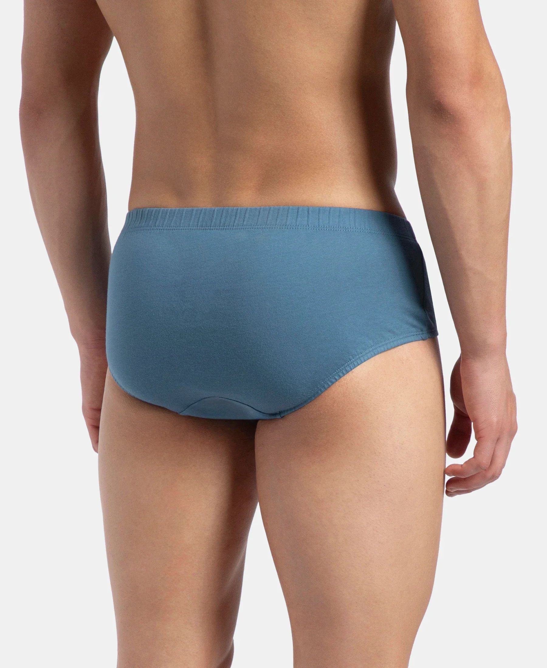 Super Combed Cotton Solid Brief with Ultrasoft Concealed Waistband - Stellar (Pack of 2) - Image 4