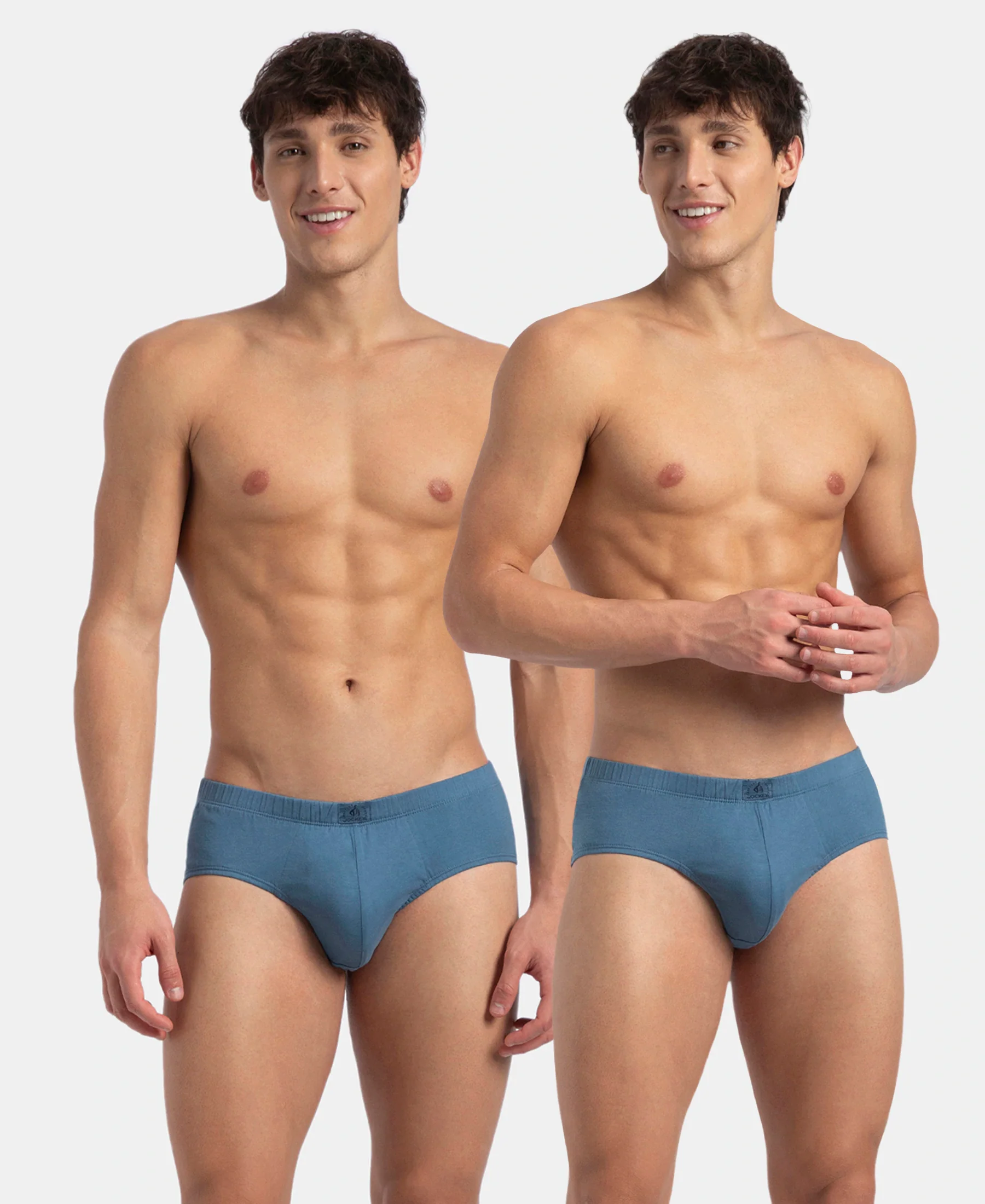 Super Combed Cotton Solid Brief with Ultrasoft Concealed Waistband - Stellar (Pack of 2) - Image 5