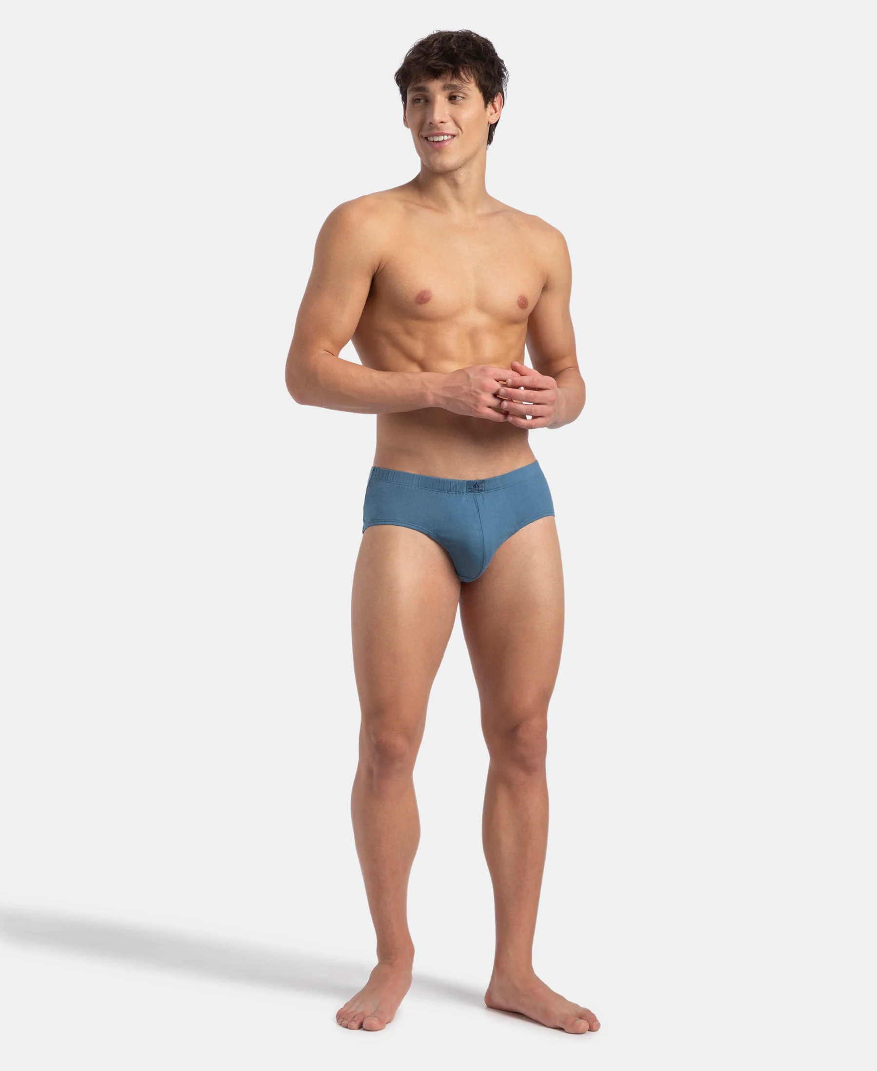 Super Combed Cotton Solid Brief with Ultrasoft Concealed Waistband - Stellar (Pack of 2) - Image 7