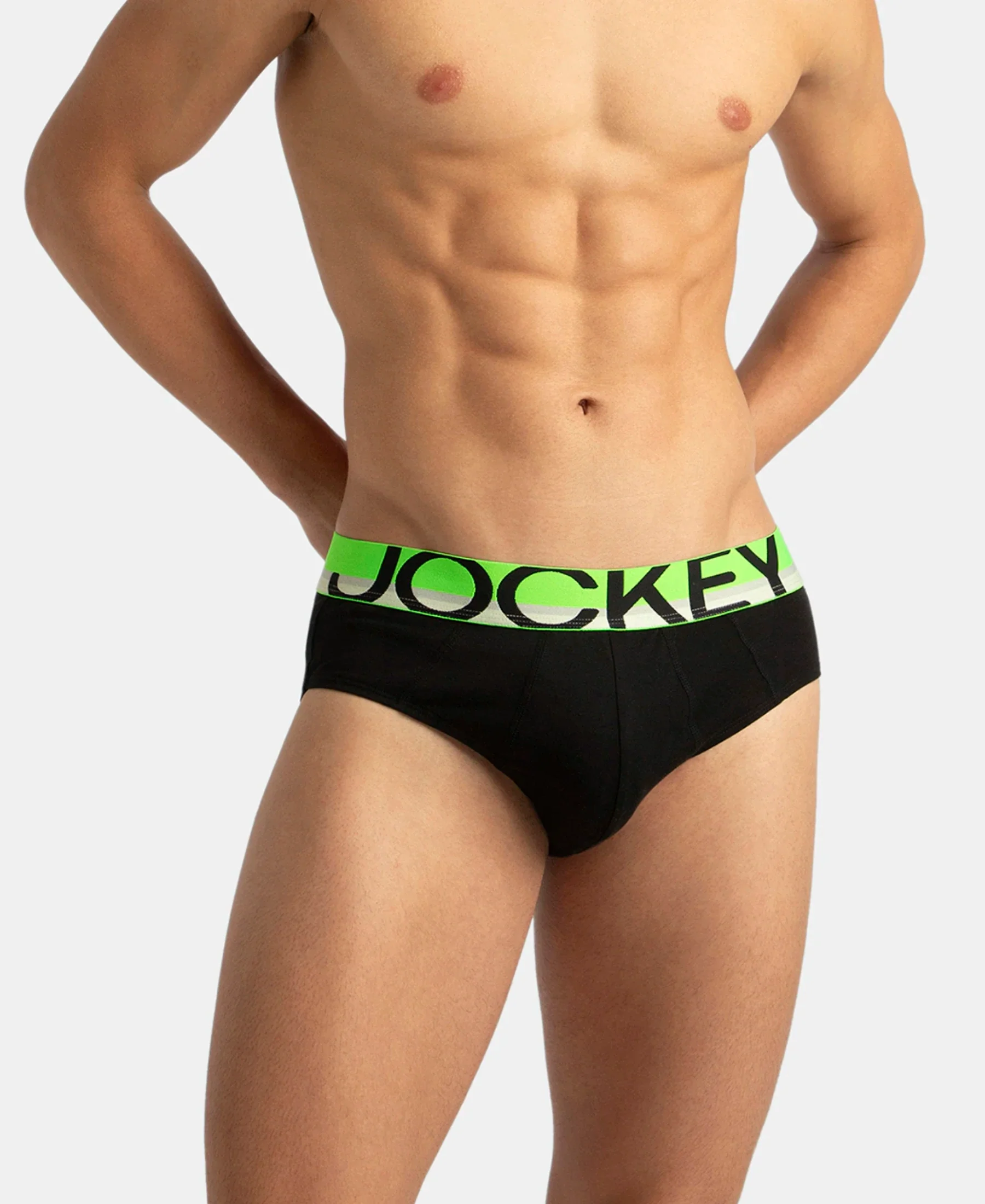 Super Combed Cotton Solid Brief with Ultrasoft Waistband - New Black - Image 5