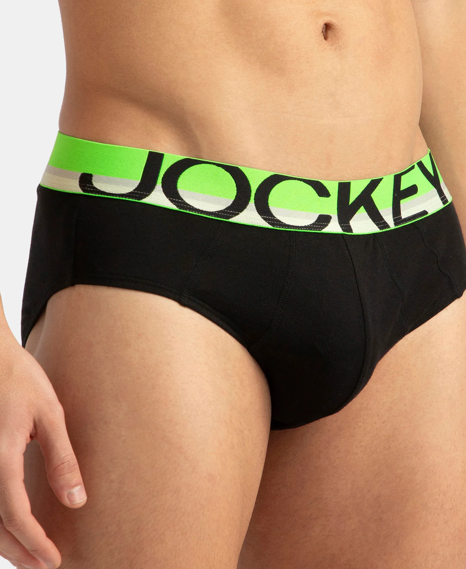 Super Combed Cotton Solid Brief with Ultrasoft Waistband - New Black - Image 6