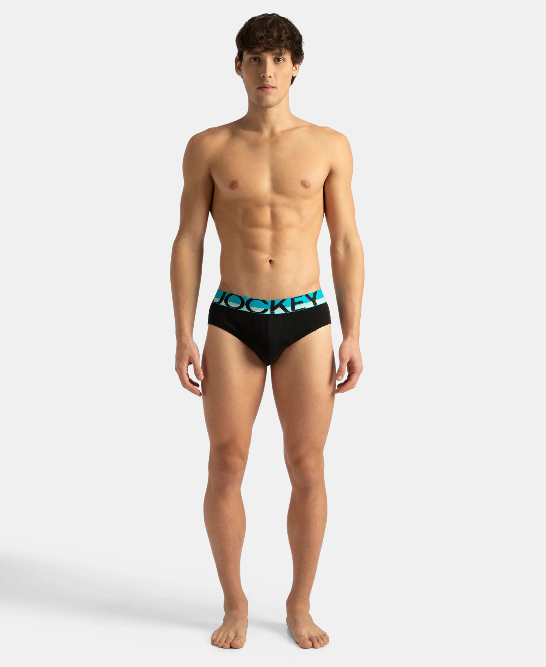 Super Combed Cotton Solid Brief with Ultrasoft Waistband - New Black (Pack of 2) - Image 6