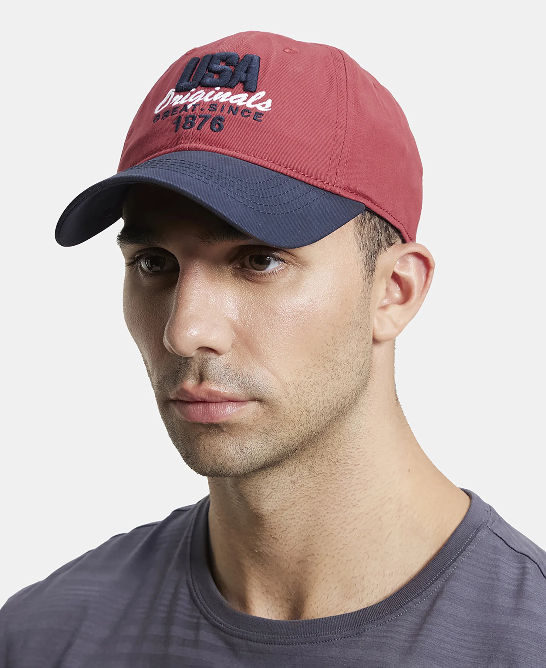 Super Combed Cotton Solid Cap with Adjustable Back Closure - Maroon - Image 4