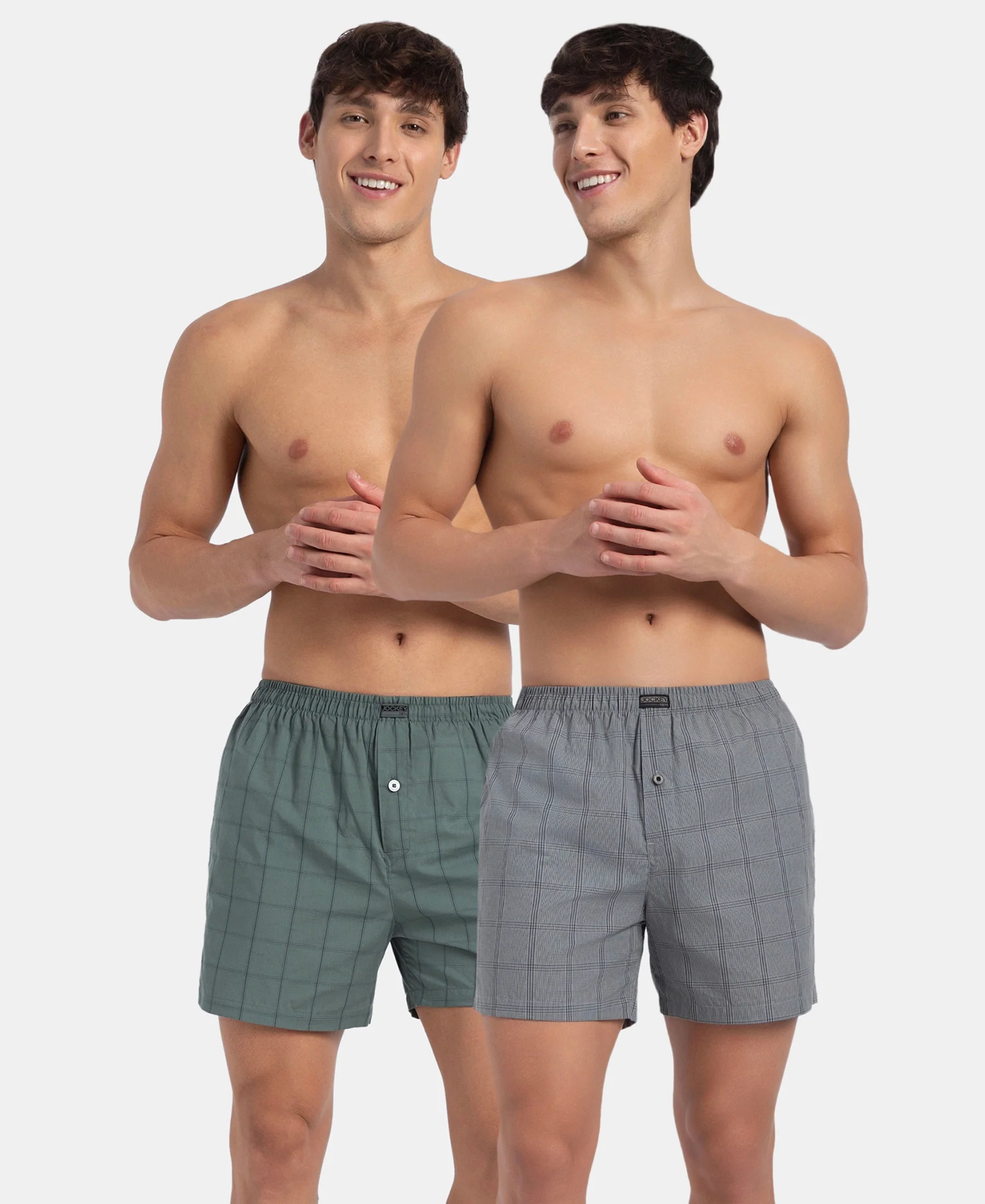 Super Combed Mercerized Cotton Woven Checkered Inner Boxers with Ultrasoft and Durable Inner Waistband - Black & Mauve Wine New (Pack of 2) - Image 5