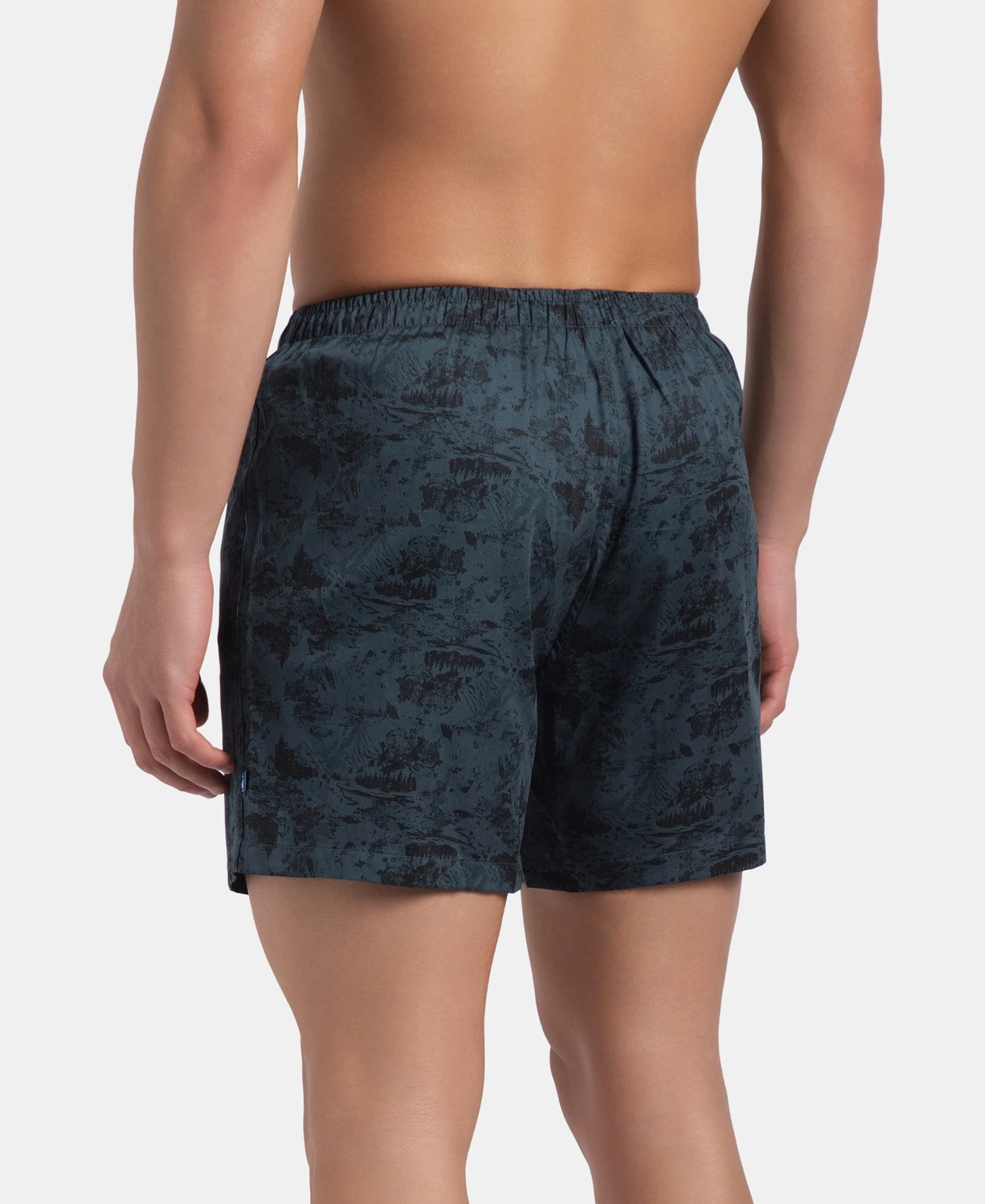 Super Combed Mercerized Cotton Woven Printed Inner Boxers with Ultrasoft and Durable Inner Waistband - Blue Heaven & Deep Slate New (Pack of 2) - Image 8