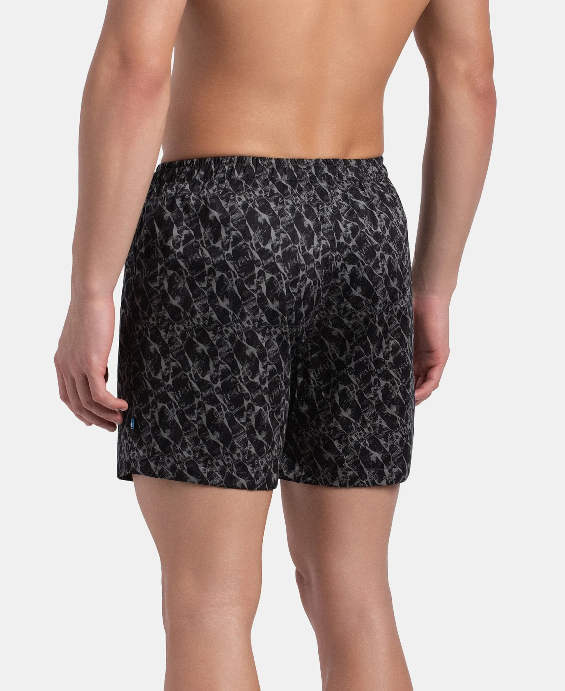 Super Combed Mercerized Cotton Woven Printed Inner Boxers with Ultrasoft and Durable Inner Waistband - Navy & Pewter (Pack of 2) - Image 8